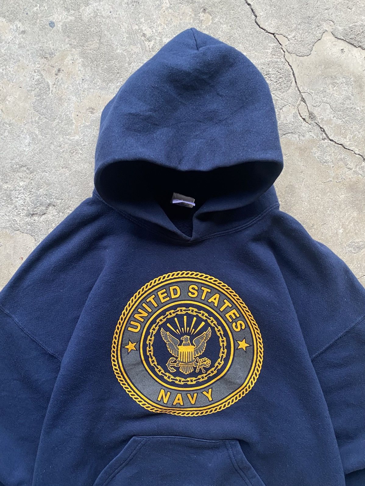 Vintage Vintage US NAVY Reflective Hoodie Size US L / EU 52-54 / 3 - 8 Thumbnail
