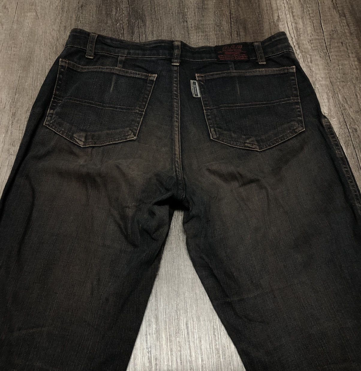 If Six Was Nine × Le Grande Bleu (L.G.B.) VINTAGE BA-TSU CLUB DIV JEANS (Unisex) Size US 30 / EU 46 - 8 Thumbnail