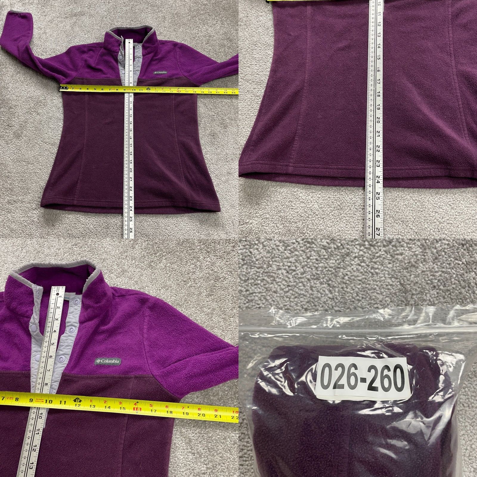 Vintage Columbia Benton Springs Fleece Jacket Women S Purple 1/4 Snap Button Outdoor Coat/ Jacket Regular Fit Size S / US 4 / IT 40 - 8 Thumbnail