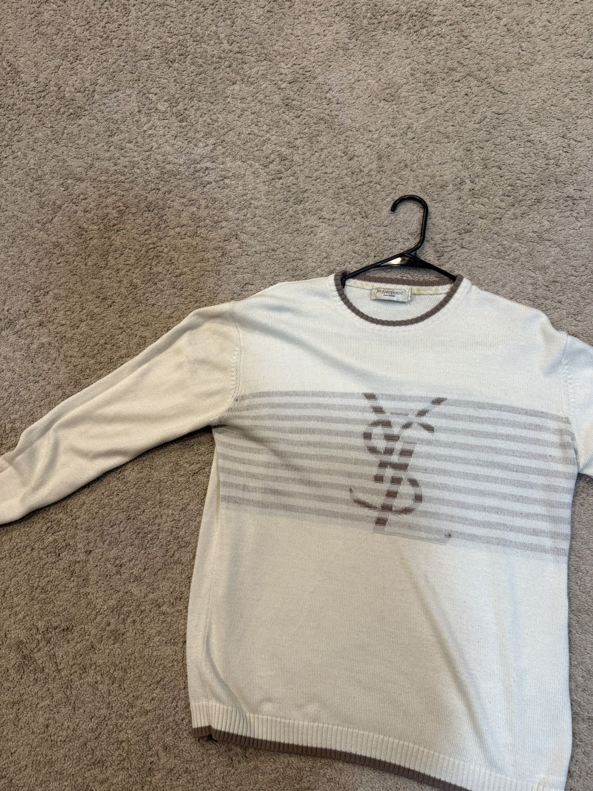 Yves Saint Laurent Vintage YSL Striped sweater Size US M / EU 48-50 / 2 - 1 Thumbnail