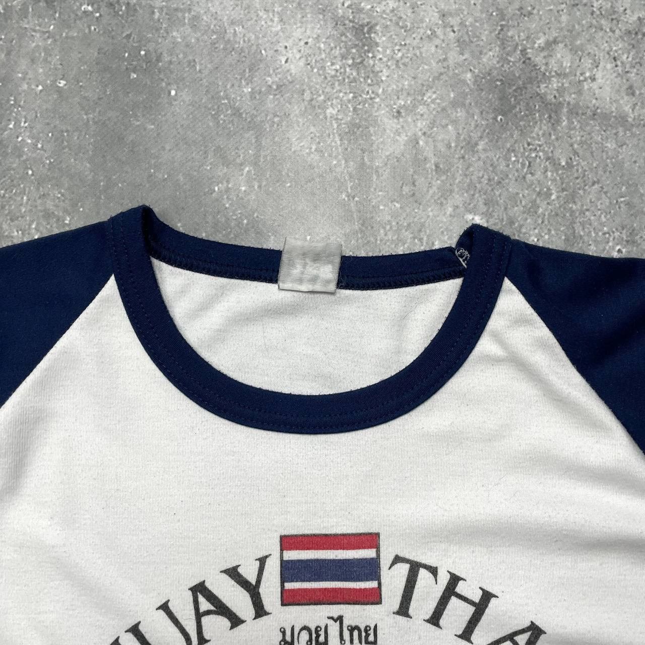 Vintage Vintage Muay Thai Kick Thailand Souvenir T Shirt White/ Blue Size US L / EU 52-54 / 3 - 3 Thumbnail