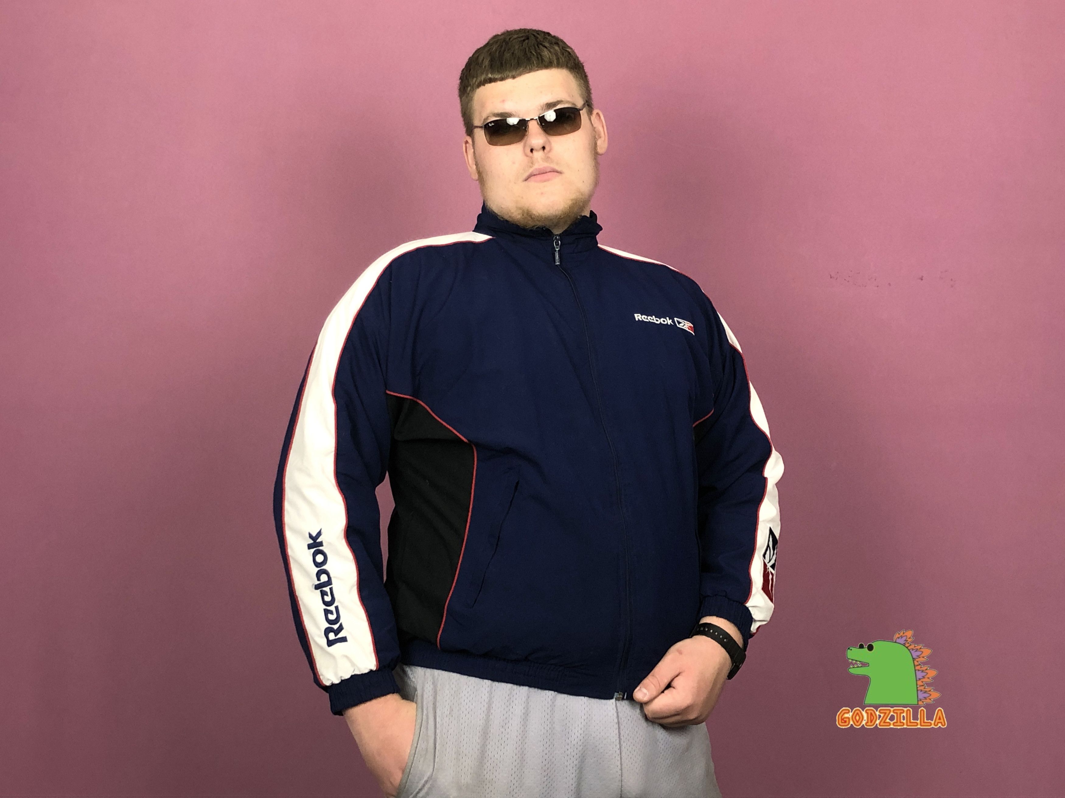 Reebok × Vintage 90s Reebok Vintage Men's Windbreaker Jacket - L Size US L / EU 52-54 / 3 - 4 Thumbnail
