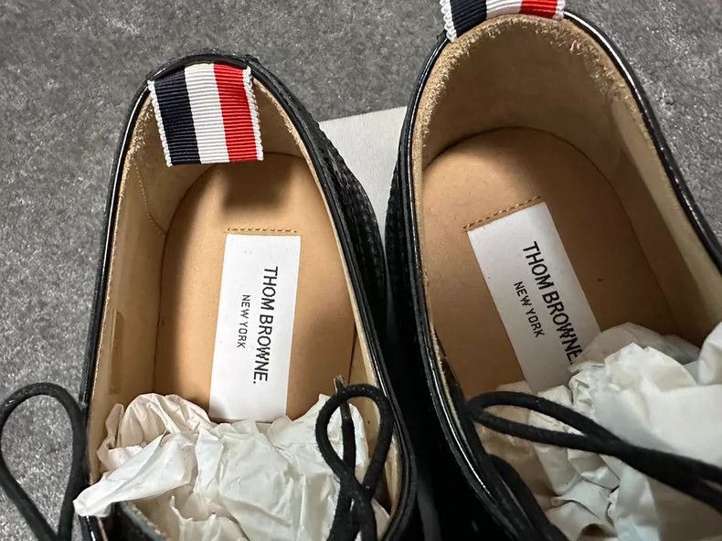 Thom Browne Thom Browne Bright leather black carved leather shoes Size US 9 / EU 42 - 6 Thumbnail