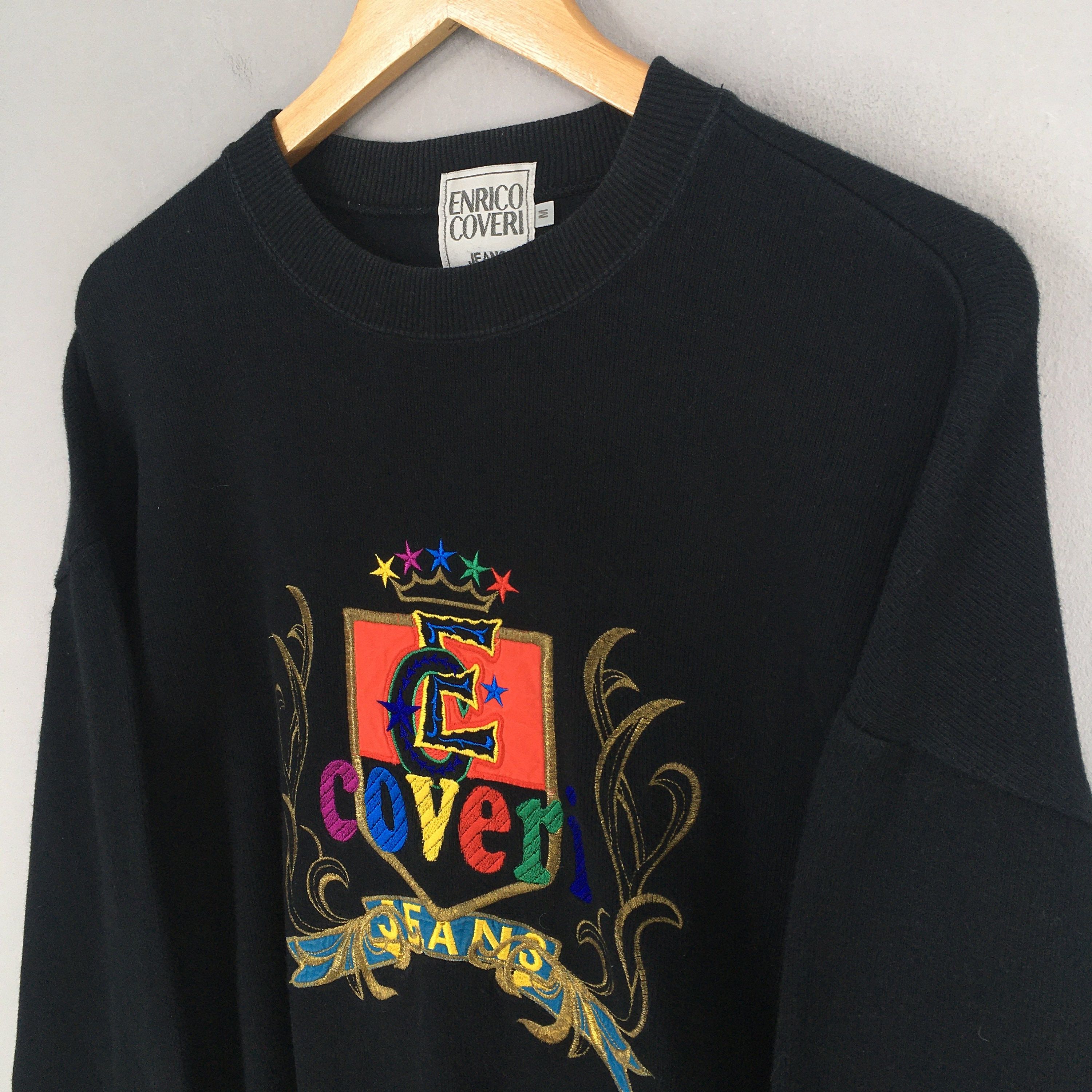 Designer × Enrico Coveri Vintage Enrico Coveri Bandiera Sweatshirt Medium Size US M / EU 48-50 / 2 - 3 Thumbnail
