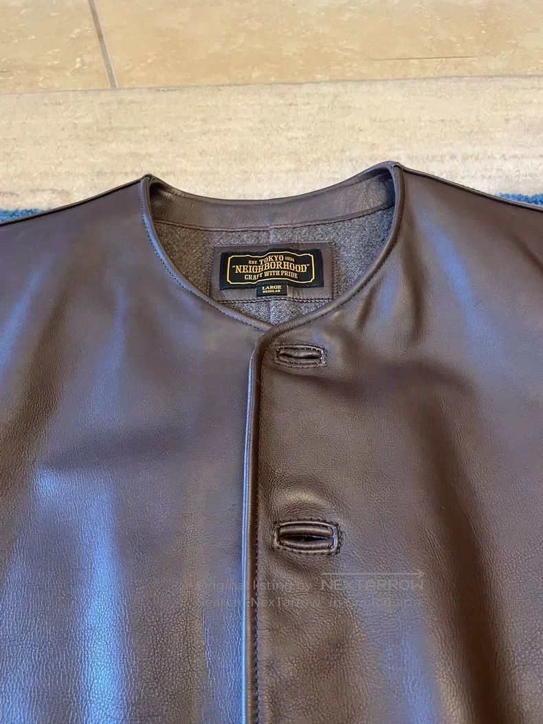 Neighborhood Neighborhood Caramel Cowhide Leather Jacket Size US L / EU 52-54 / 3 - 3 Thumbnail