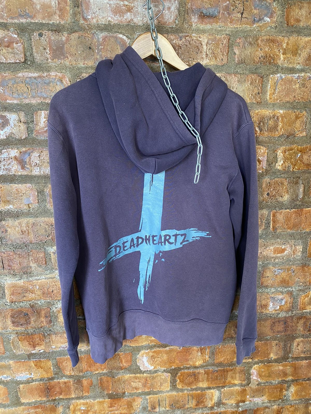 Japanese Brand Deadheartz japan punk cross sun faded hoodie Size US L / EU 52-54 / 3 - 8 Thumbnail