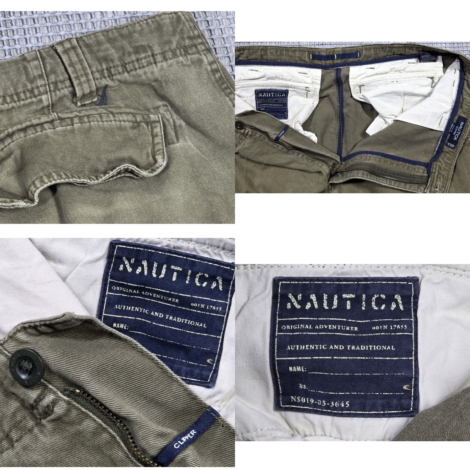 Nautica VINTAGE Nautica Pants 38x30 Cargo Wide-Leg Canvas Olive Green 90s Army Grunge Hip Hop Club Clip... Size US 38 / EU 54 - 9 Thumbnail