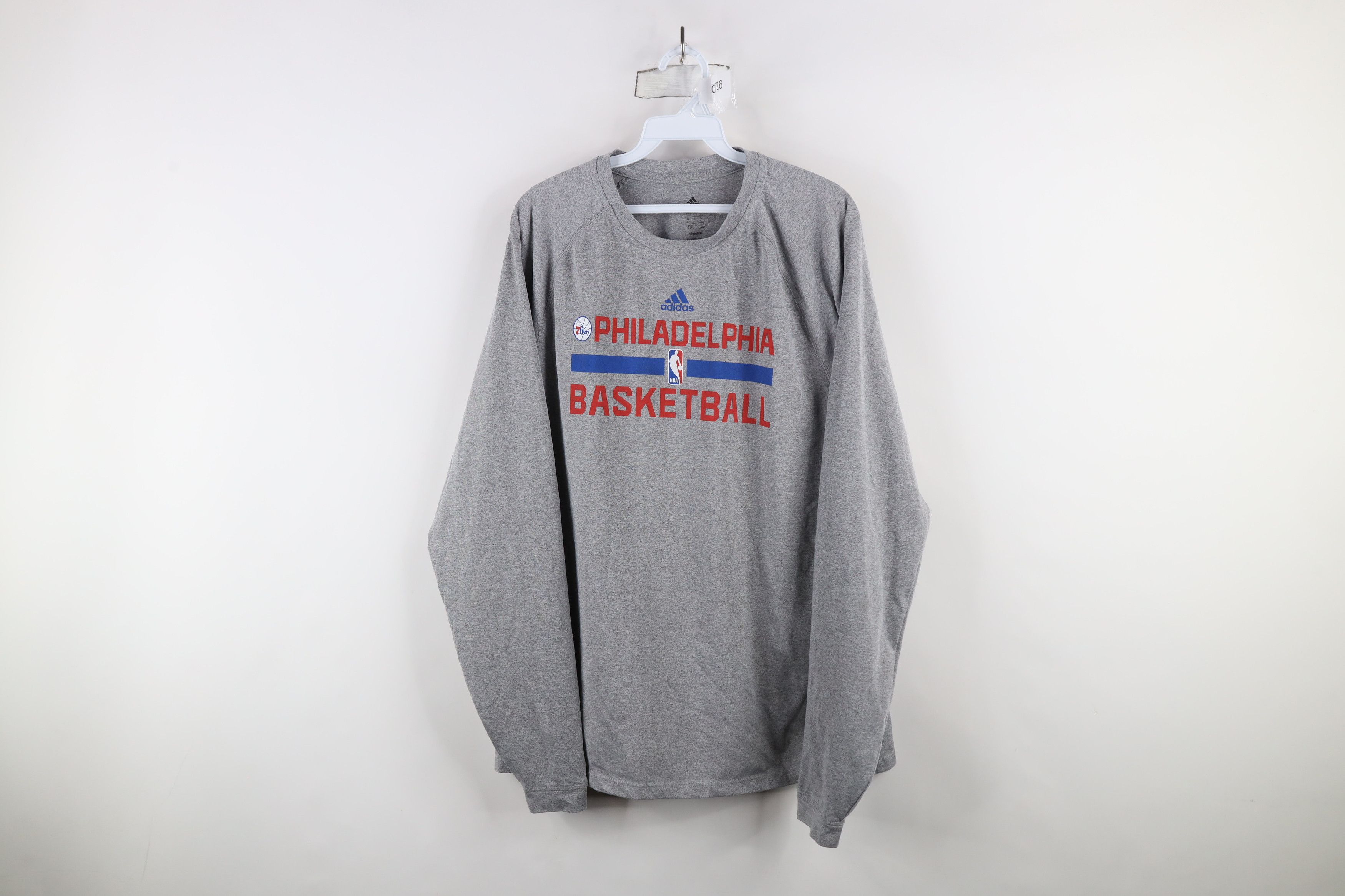 Adidas × Vintage Adidas Philadelphia 76ers Basketball Long Sleeve T-Shirt Size US L / EU 52-54 / 3 - 1 Thumbnail