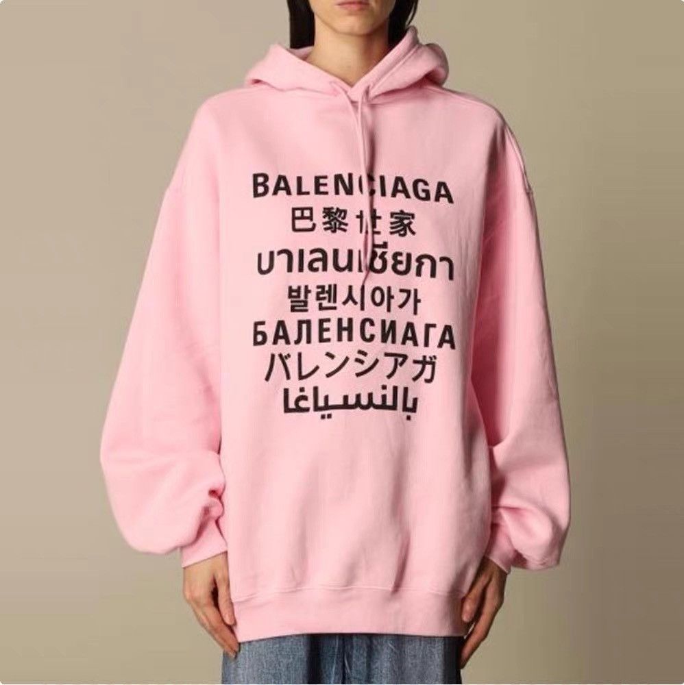 Balenciaga Balenciaga Multilingual Hoodie K28 Size S / US 4 / IT 40 - 4 Thumbnail