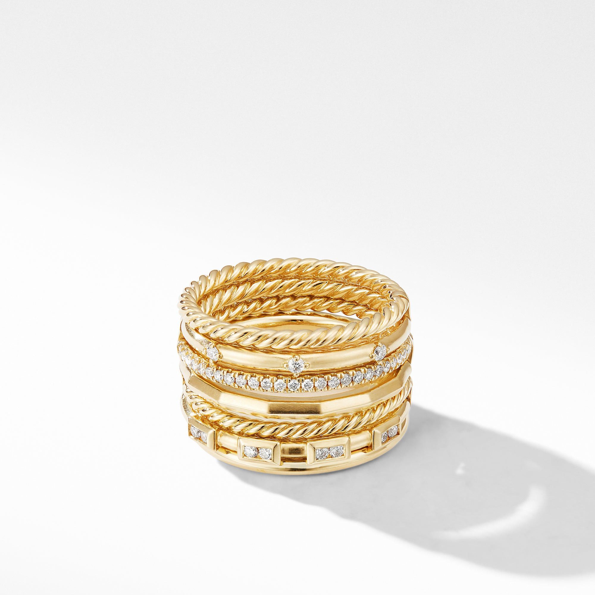 David Yurman o1w1db10325 Ring in 18K Yellow Gold with Pave Diamonds Size ONE SIZE - 2 Thumbnail