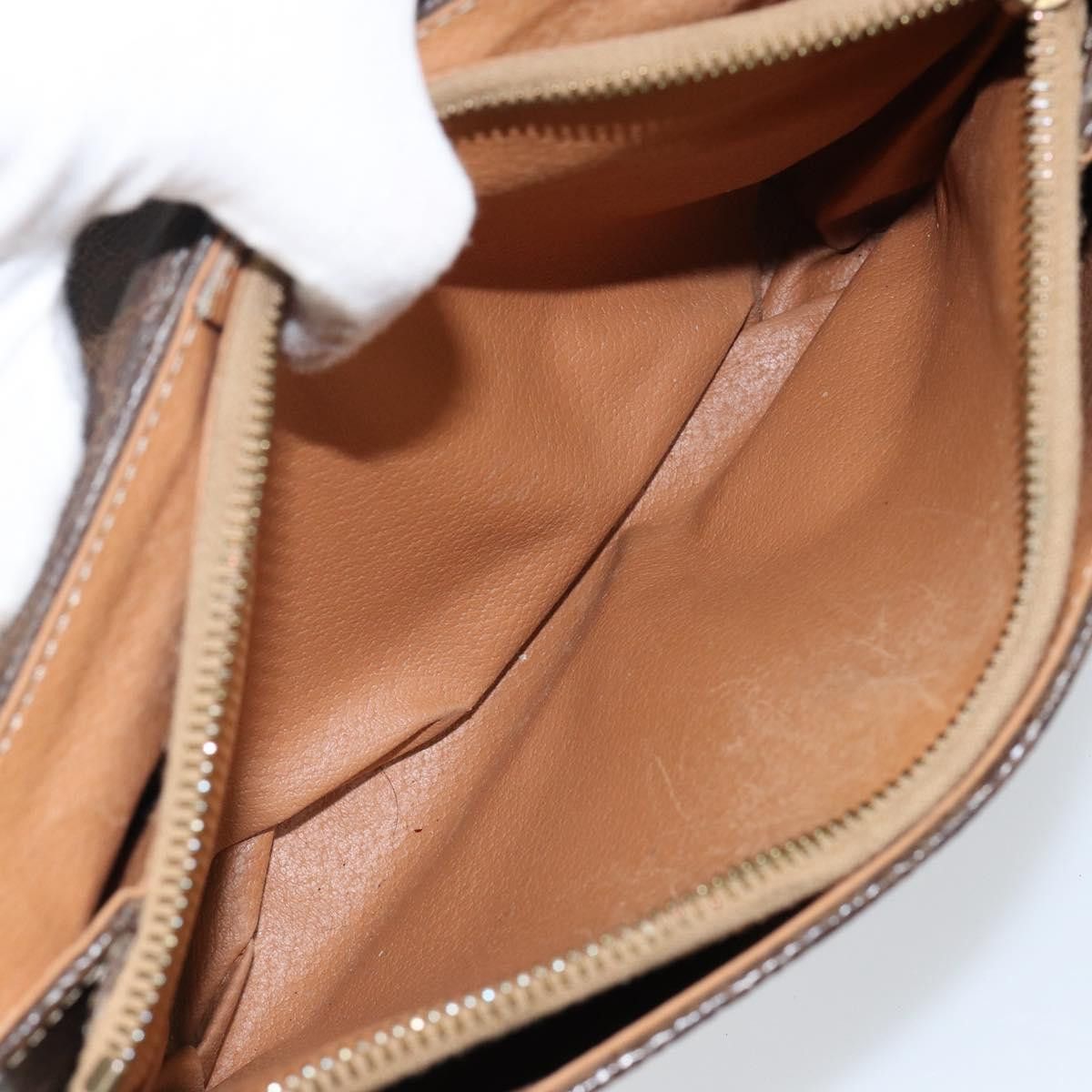 Celine CELINE Macadam Canvas Shoulder Bag Pvc Leather Brown Gold Size ONE SIZE - 12 Thumbnail