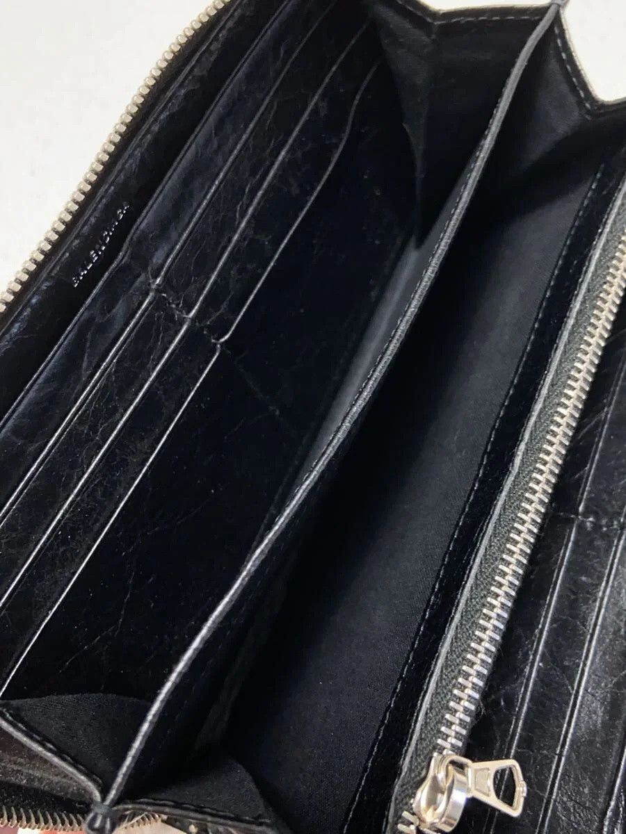Balenciaga Balenciaga Sheep Leather Long Wallet Black Size ONE SIZE - 4 Thumbnail