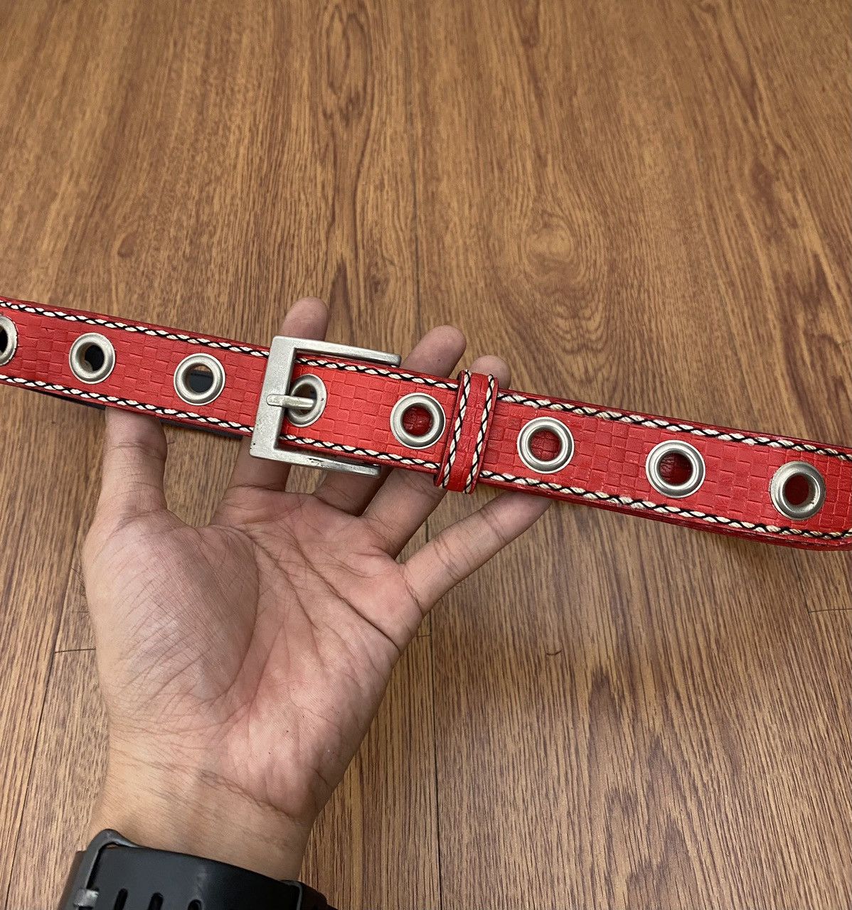 Japanese Brand × Vintage Red ringer belt Size ONE SIZE - 2 Thumbnail