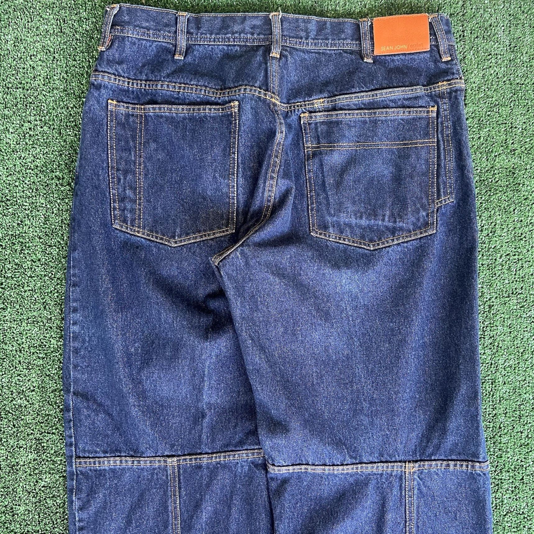 Sean John VINTAGE Sean John Jeans Baggy Wide-Leg 39x34.25" 21" Openings Mens Denim Blue 90s Hip Hop 5-Pocket Size US 39 - 2 Thumbnail