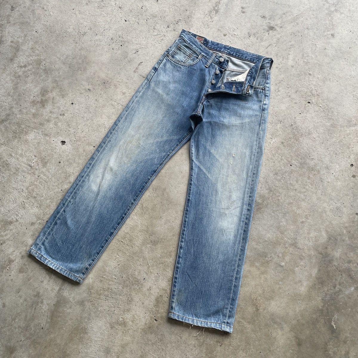 Edwin Vintage Edwin 503 Baggy Jeans Faded Denim Pants W28x28.5 Size US 28 / EU 44 - 2 Thumbnail