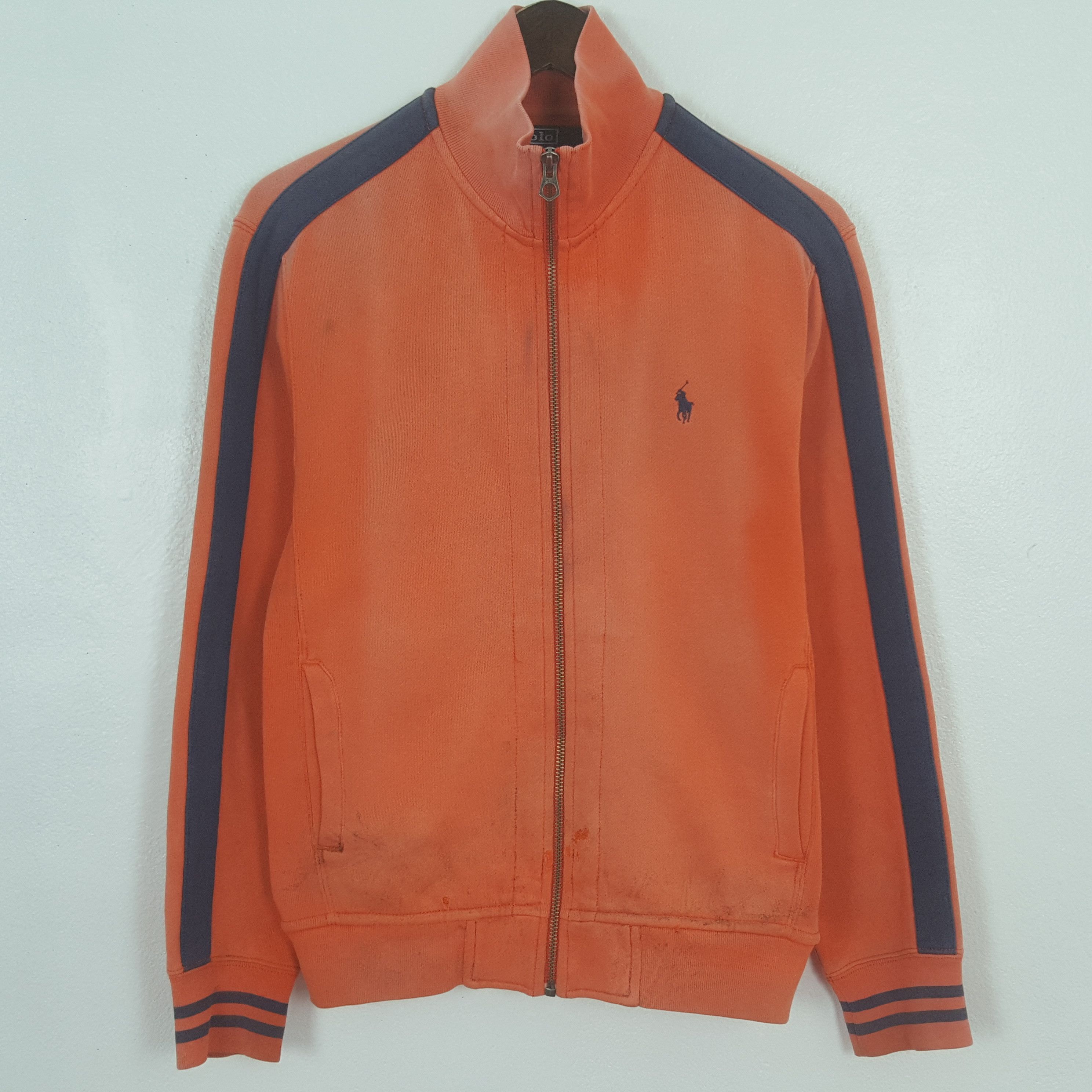 Polo Ralph Lauren Vintage Polo Ralph Lauren Distressed Zipper Sweater Jacket Size US S / EU 44-46 / 1 - 1 Thumbnail