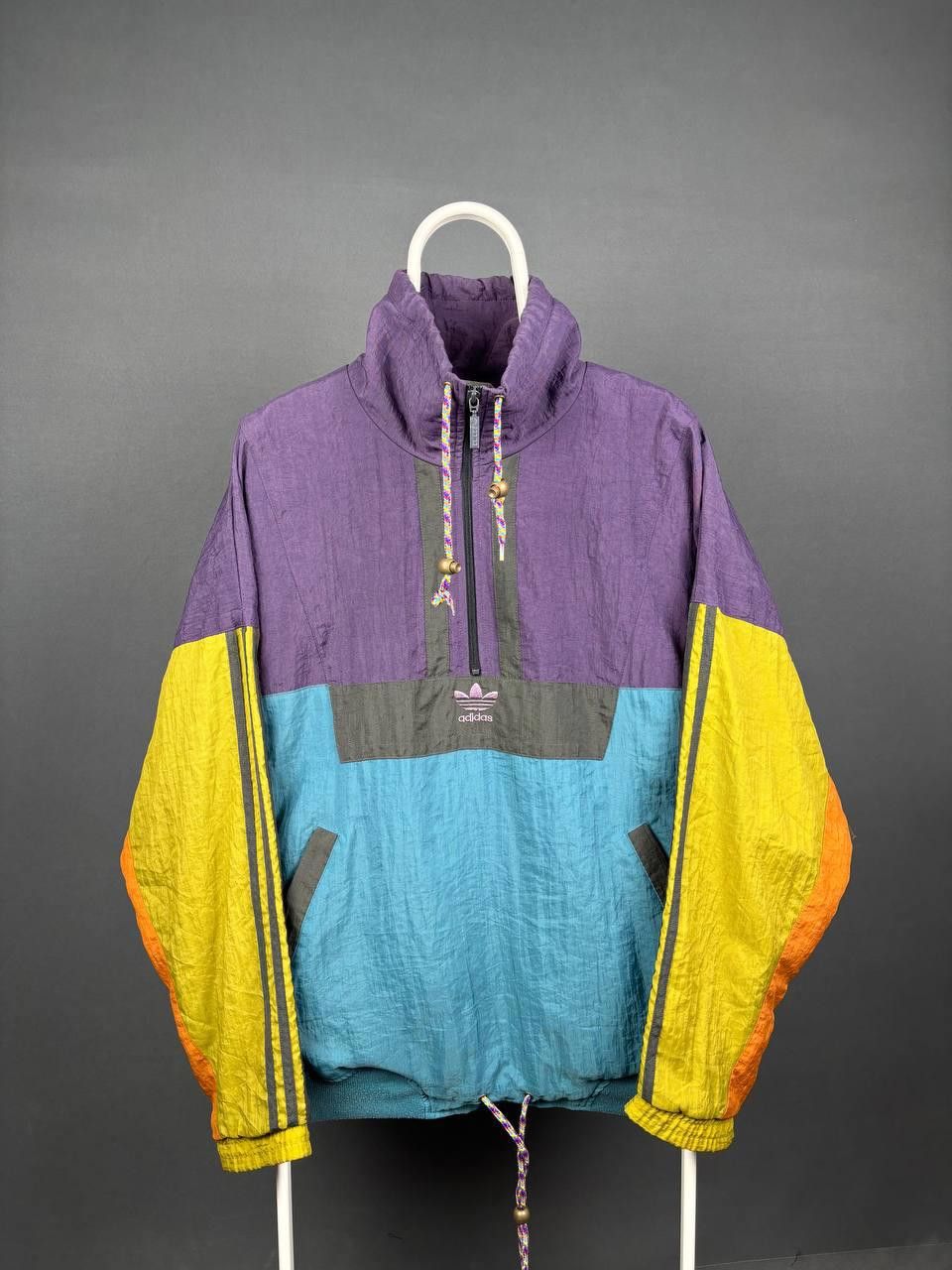 Designer Adidas Windbreaker Jacket Size L Half Zip Vintage Size US L / EU 52-54 / 3 - 1 Thumbnail