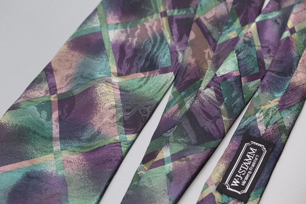 Lanvin Lanvin Paris Abstract Plaid Silk Tie Size ONE SIZE - 9 Thumbnail