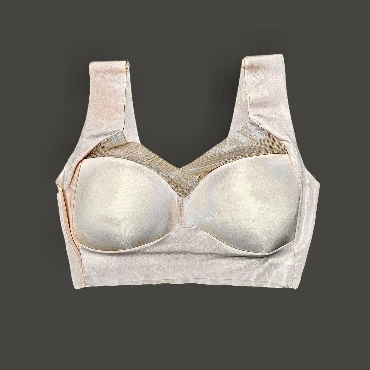 Other Mesh Gathered Seamless Women’s Beige Bra Sz S Size ONE SIZE - 8 Thumbnail
