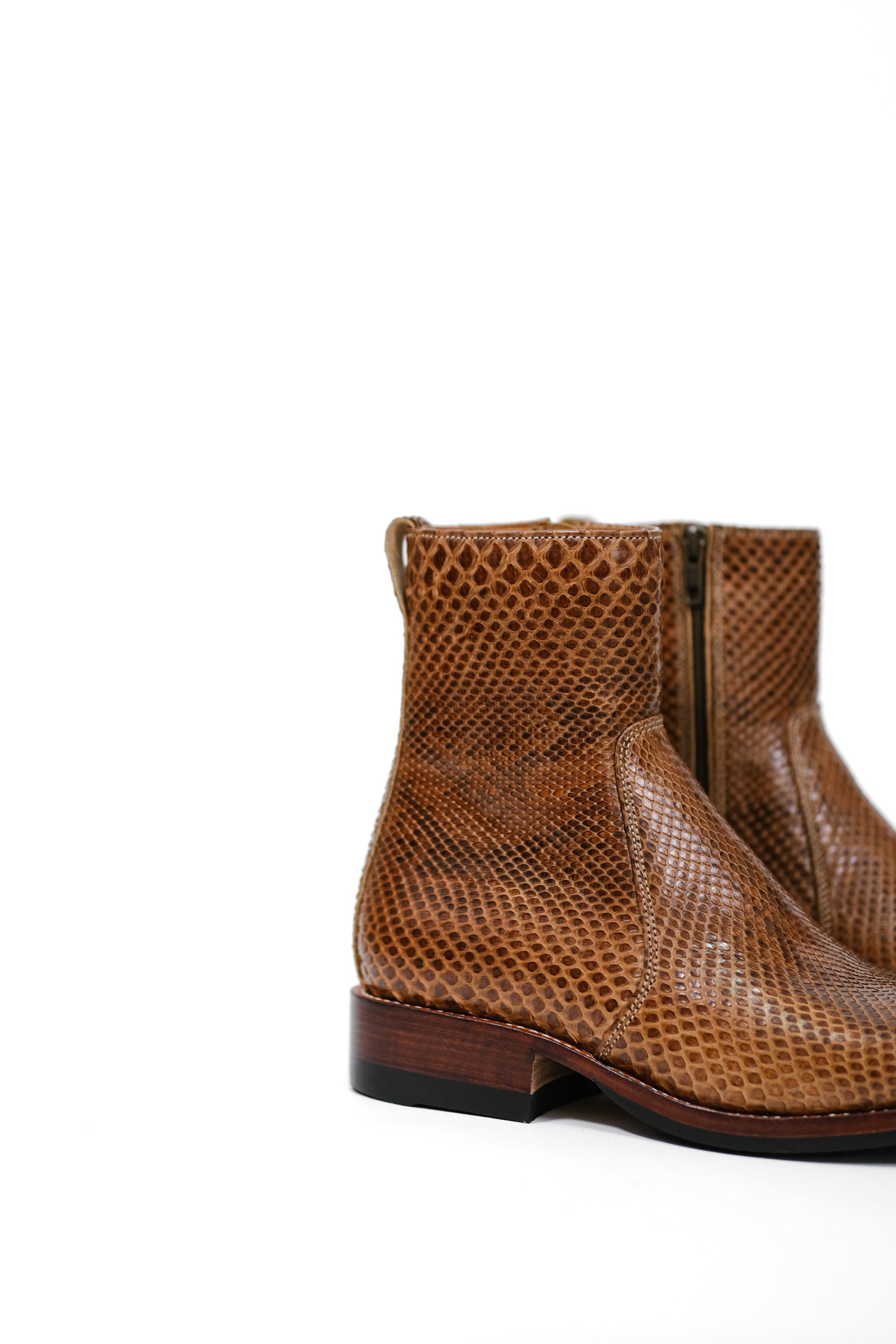 Chelsea Boots with Snake Leather Made In USA viberg