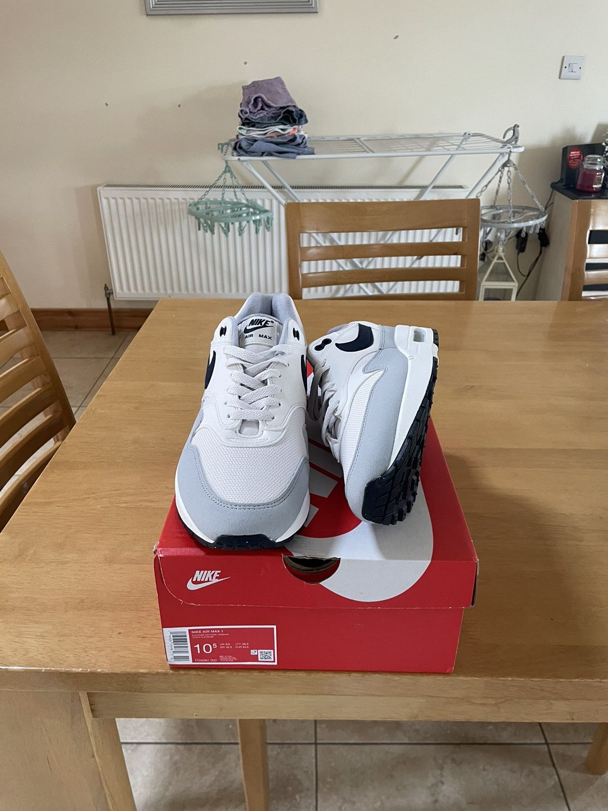 Nike Nike Air Max 1 Platinum Tint/Dark Obsidian Size US 10.5 / EU 43-44 - 5 Thumbnail