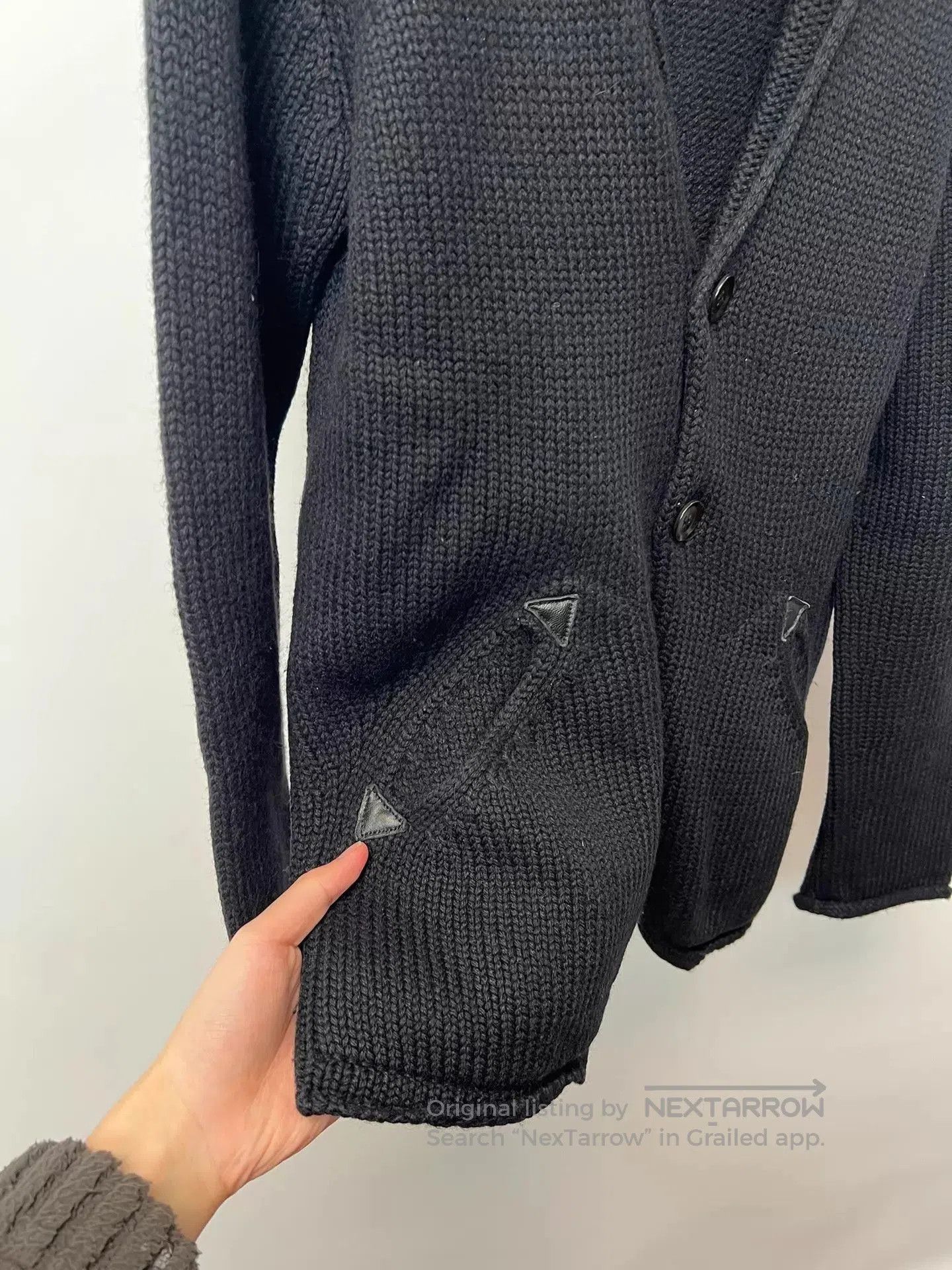 Yohji Yamamoto Black Knit Button. Size US M / EU 48-50 / 2 - 4 Thumbnail