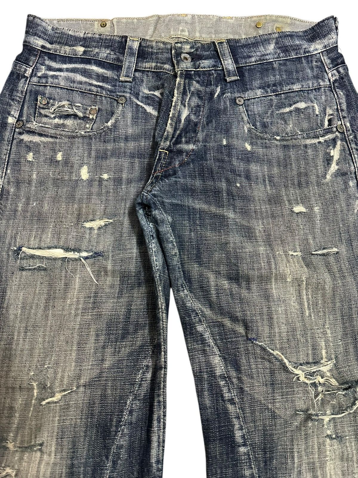 G-Star Vintage Japanese Gstar Faded Wash Distressed Baggy Jeans Size US 36 / EU 52 - 4 Thumbnail