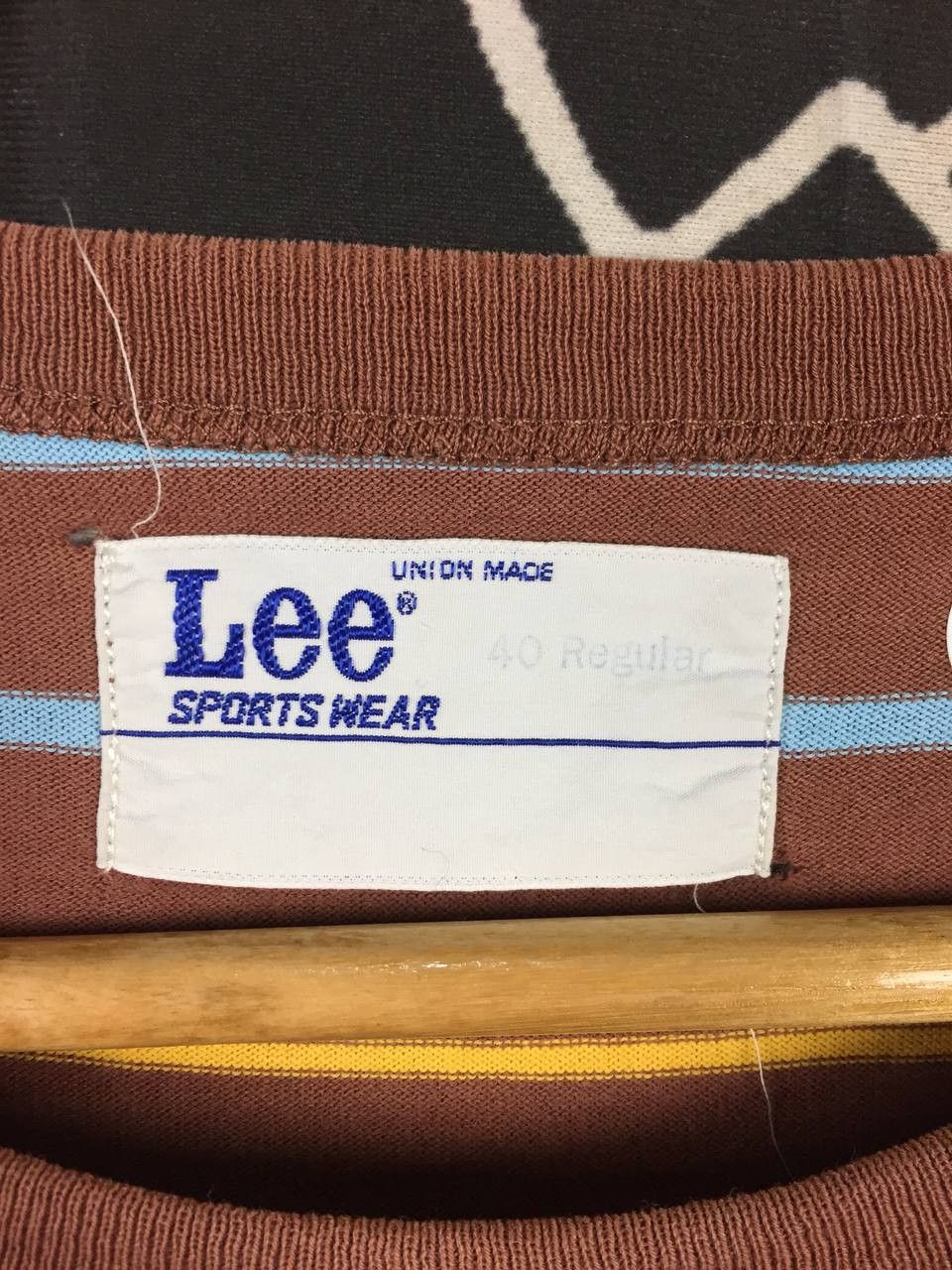 Lee Vtg LEE Sports Wear Union Made Multicolor Striped Pocket Tee Size US XL / EU 56 / 4 - 10 Thumbnail