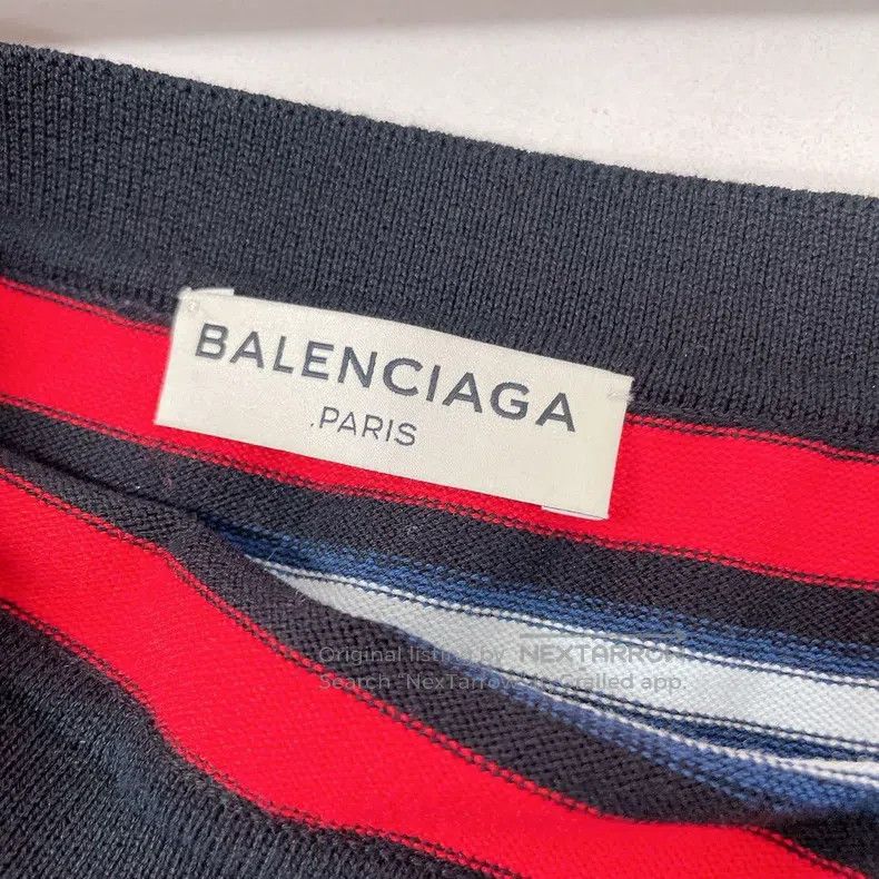 Balenciaga Striped letter half-skirt