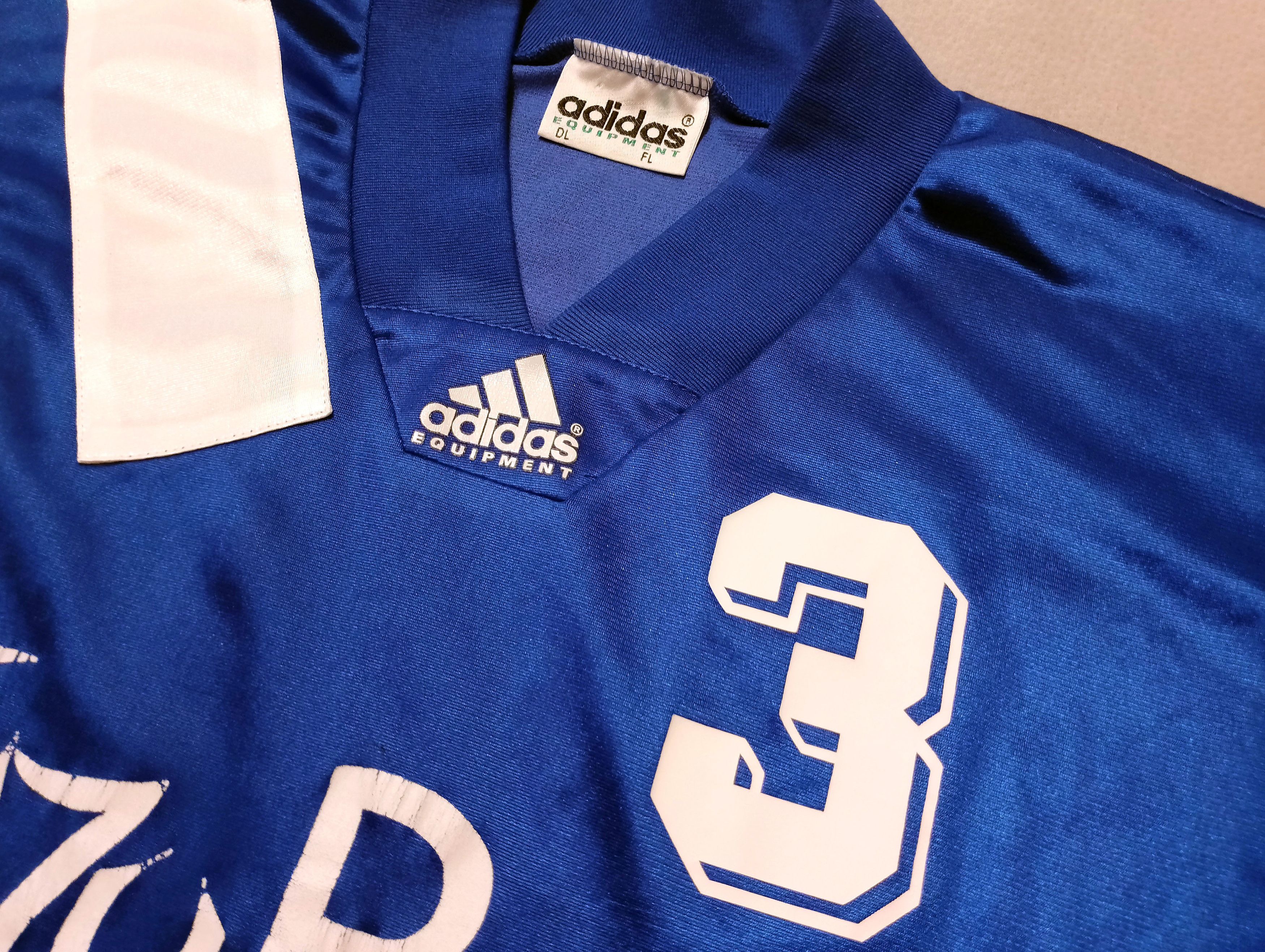Adidas 1990s Adidas Equipment Football Jersey #3 France Size L Size US L / EU 52-54 / 3 - 5 Thumbnail