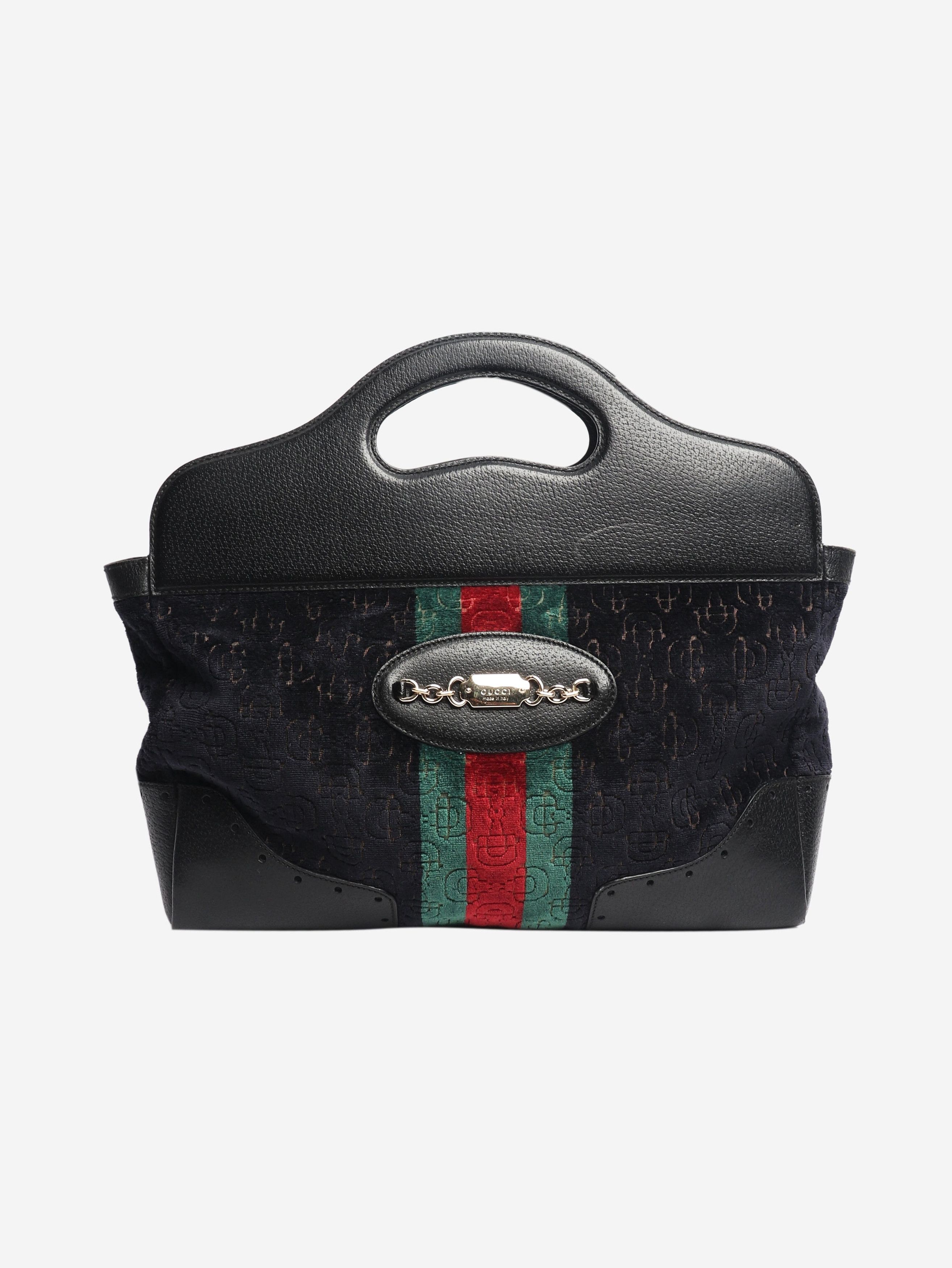 Gucci Navy velvet Horsebit tote bag Size ONE SIZE - 1 Thumbnail