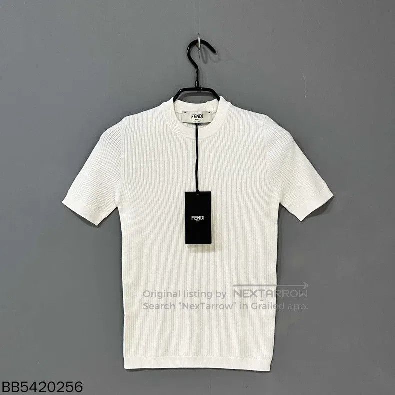 Other Fendi Back logo knitted short-sleeve top Size XXS / US 00 / IT 34 - 2 Thumbnail