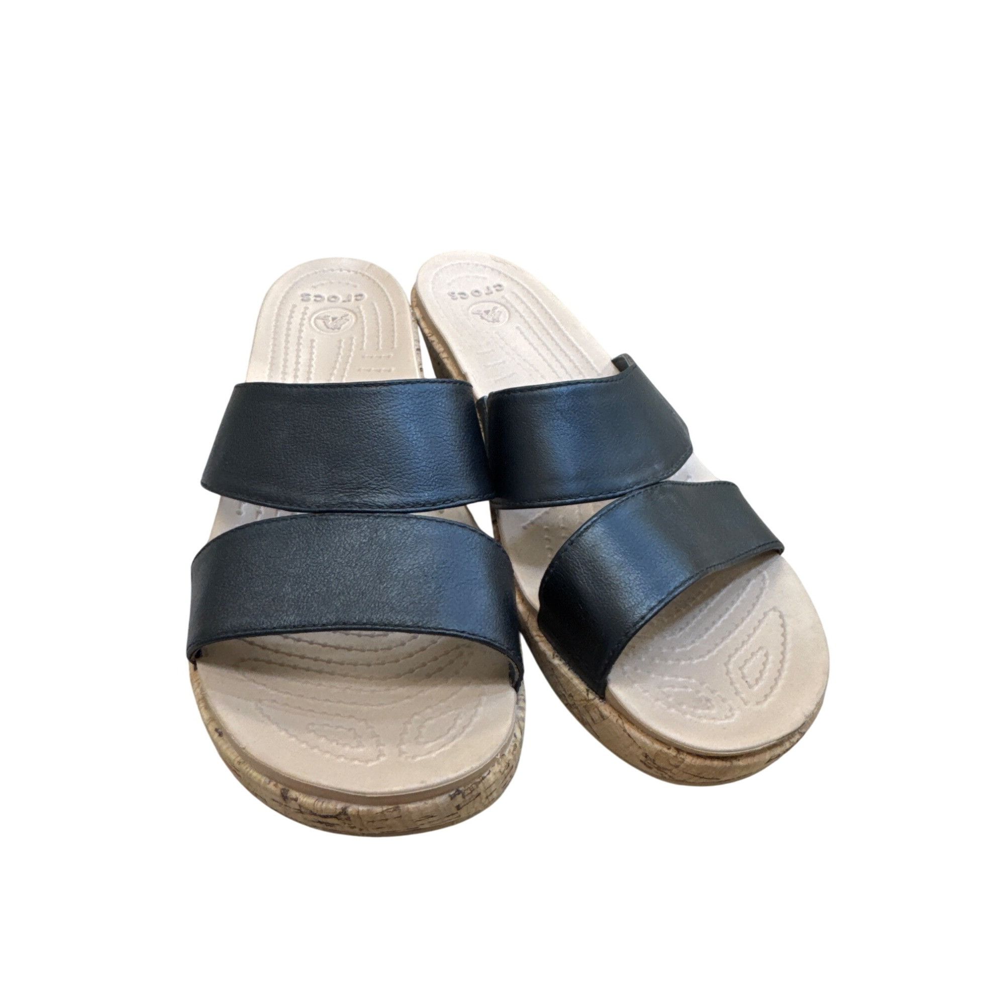 Crocs Crocs Womens Black Cork Wedge Sandals Size 10W SKU8135 Size US 10 / IT 40 - 5 Thumbnail