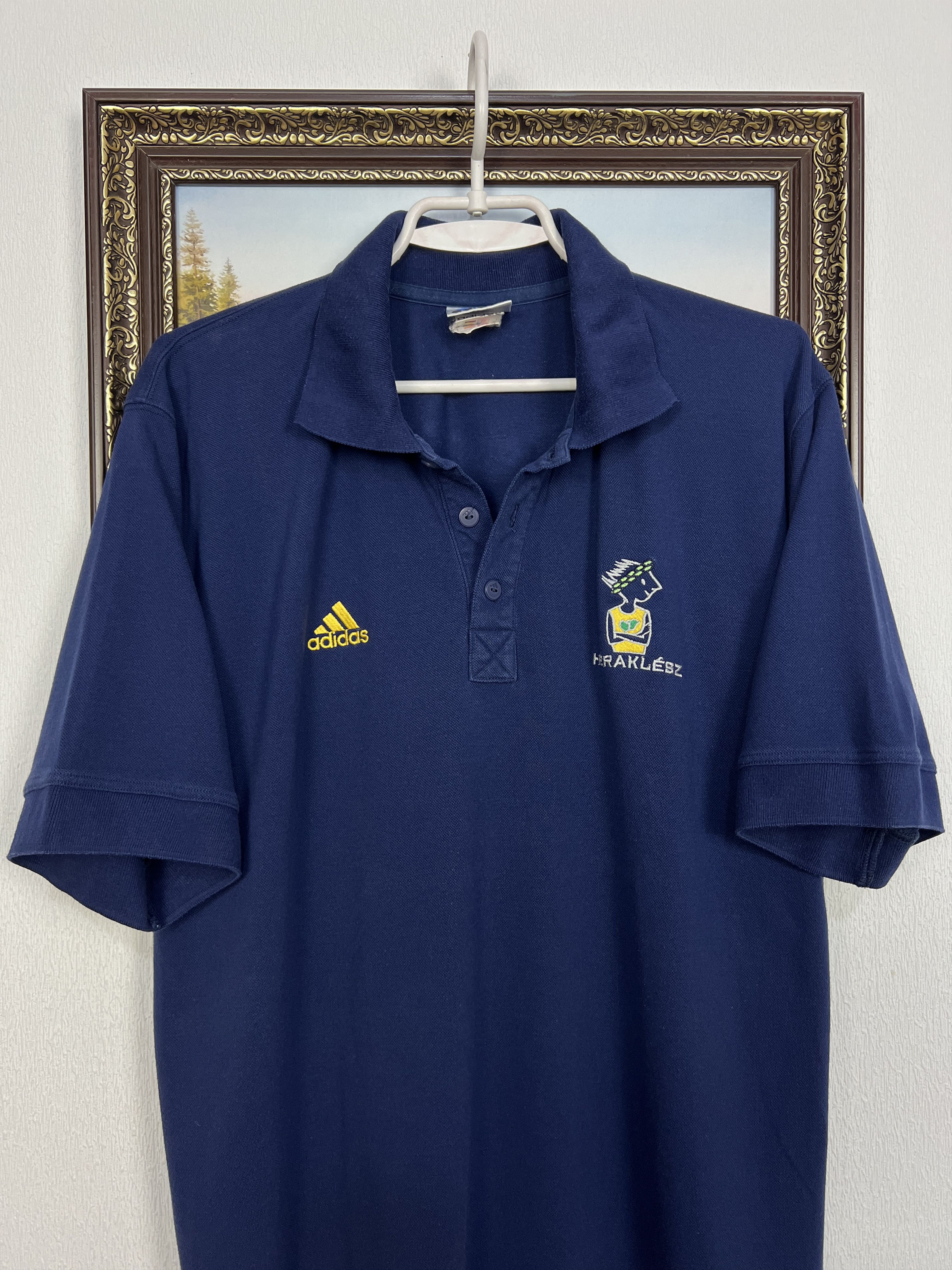 Adidas Vintage 90's Adidas Heraklesz Hungary Polo Shirt Jersey Rare Size US L / EU 52-54 / 3 - 2 Thumbnail