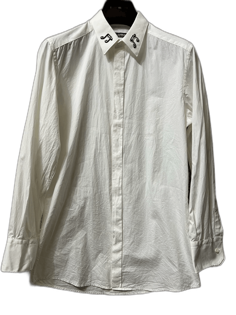 Dolce & Gabbana Dolce Gabbana Men's White Shirt Size US M / EU 48-50 / 2 - 1 Thumbnail