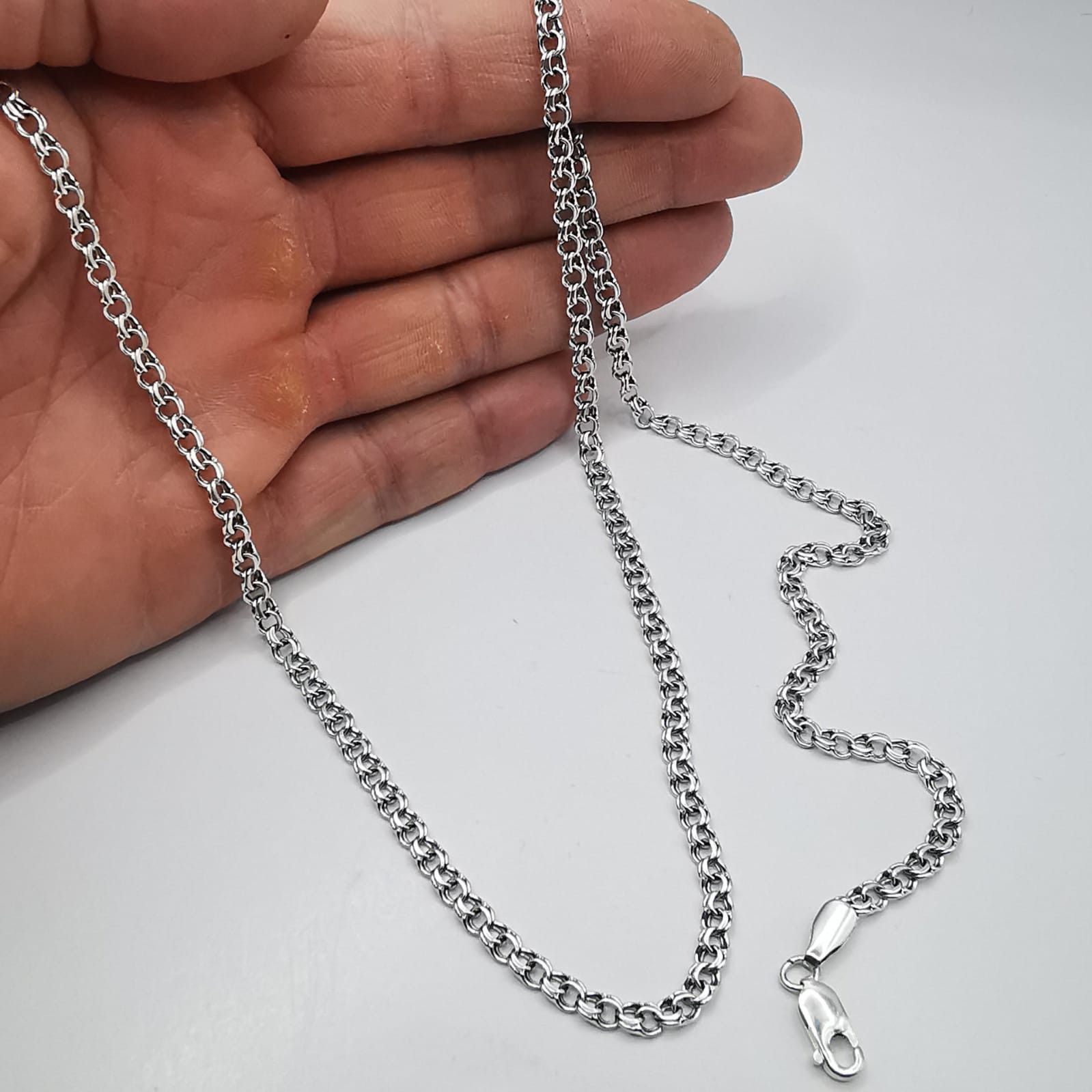 Sterling Silver Vintage Jewelry Chain,925 Sterling Silver,Signed 15,13g Size ONE SIZE - 3 Thumbnail