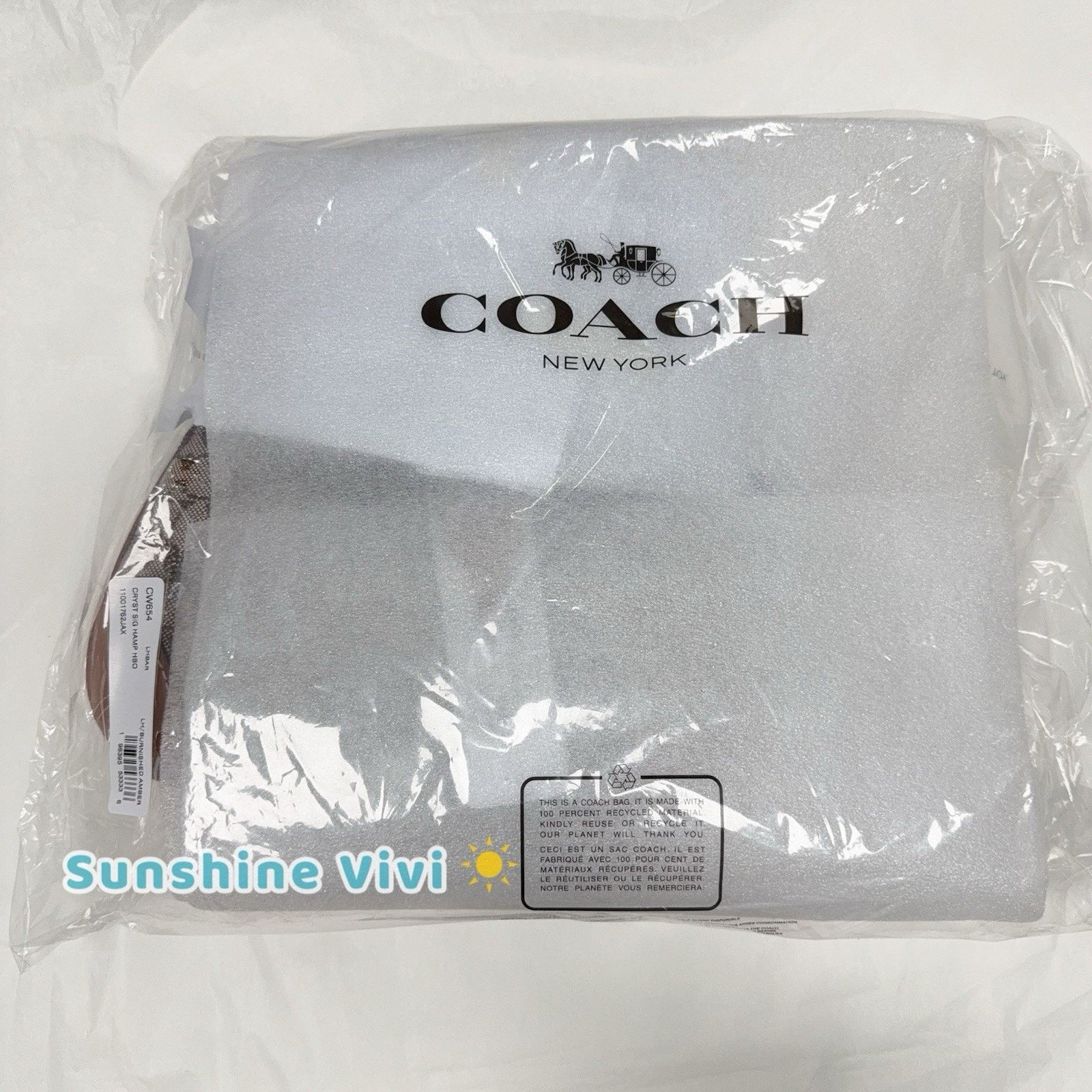 Coach NWT Coach Hamptons Hobo Bag Crystal CW654 Burnished Amber Size ONE SIZE - 4 Thumbnail