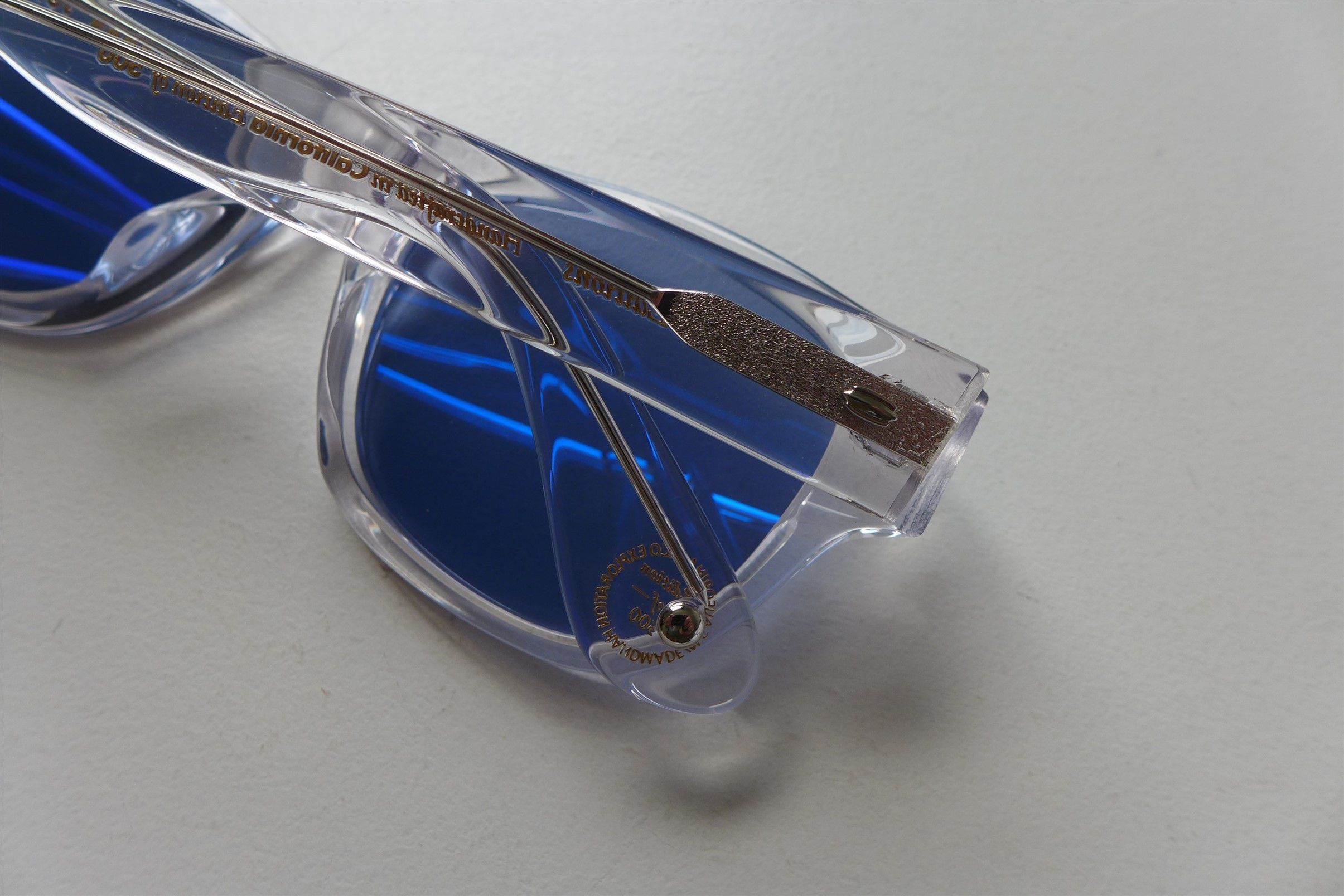 Garrett Leight GLCO x John Terzian Sunglasses -- Clear Acetate Size ONE SIZE - 6 Thumbnail