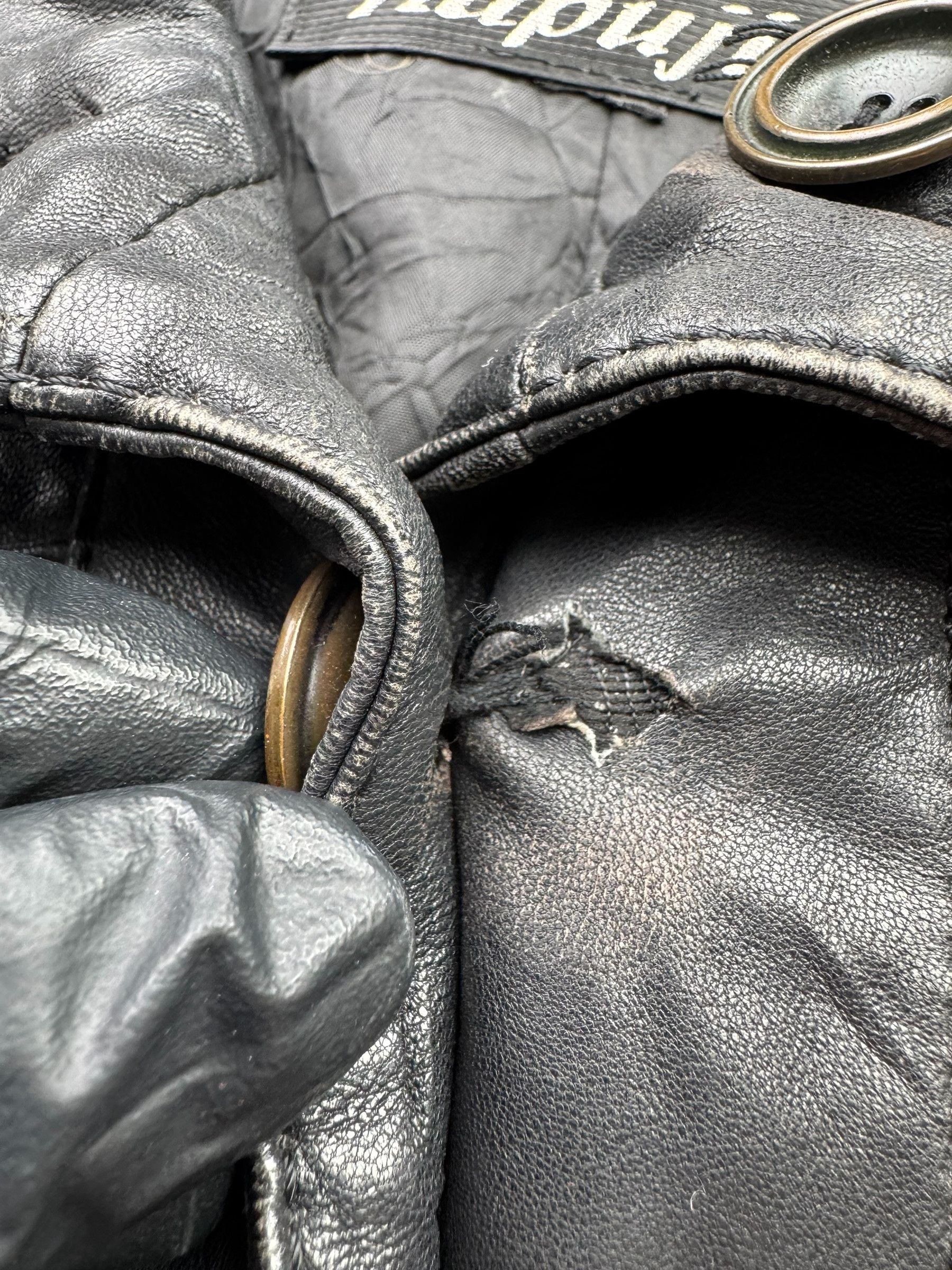 Japanese Brand Vintage Leather Jacket With Belted W155(V9) Size S / US 4 / IT 40 - 4 Thumbnail
