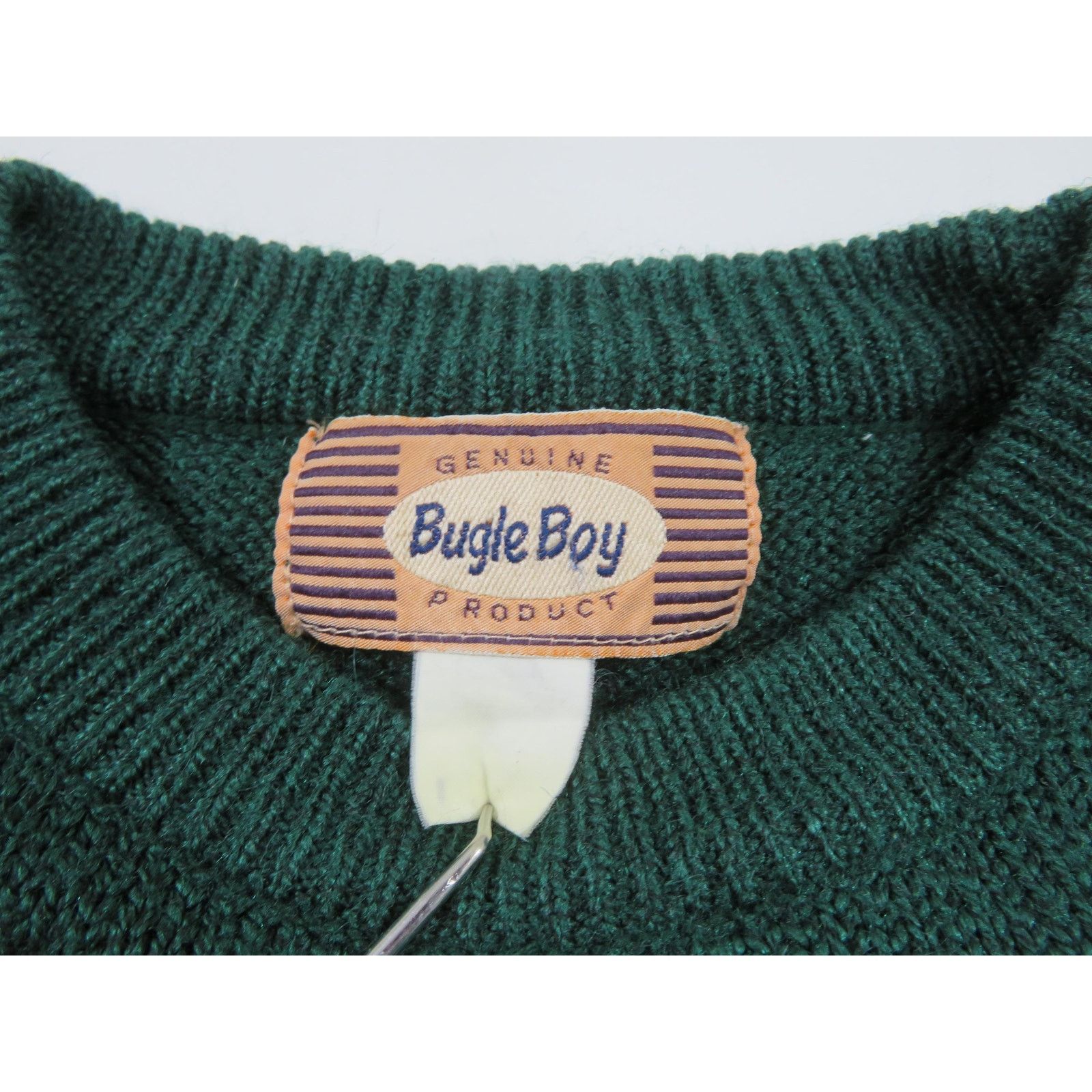 Bugle Boy Bugle Boy Knit Embroidered Green Sweater Sz M 1990s Size US M / EU 48-50 / 2 - 4 Thumbnail