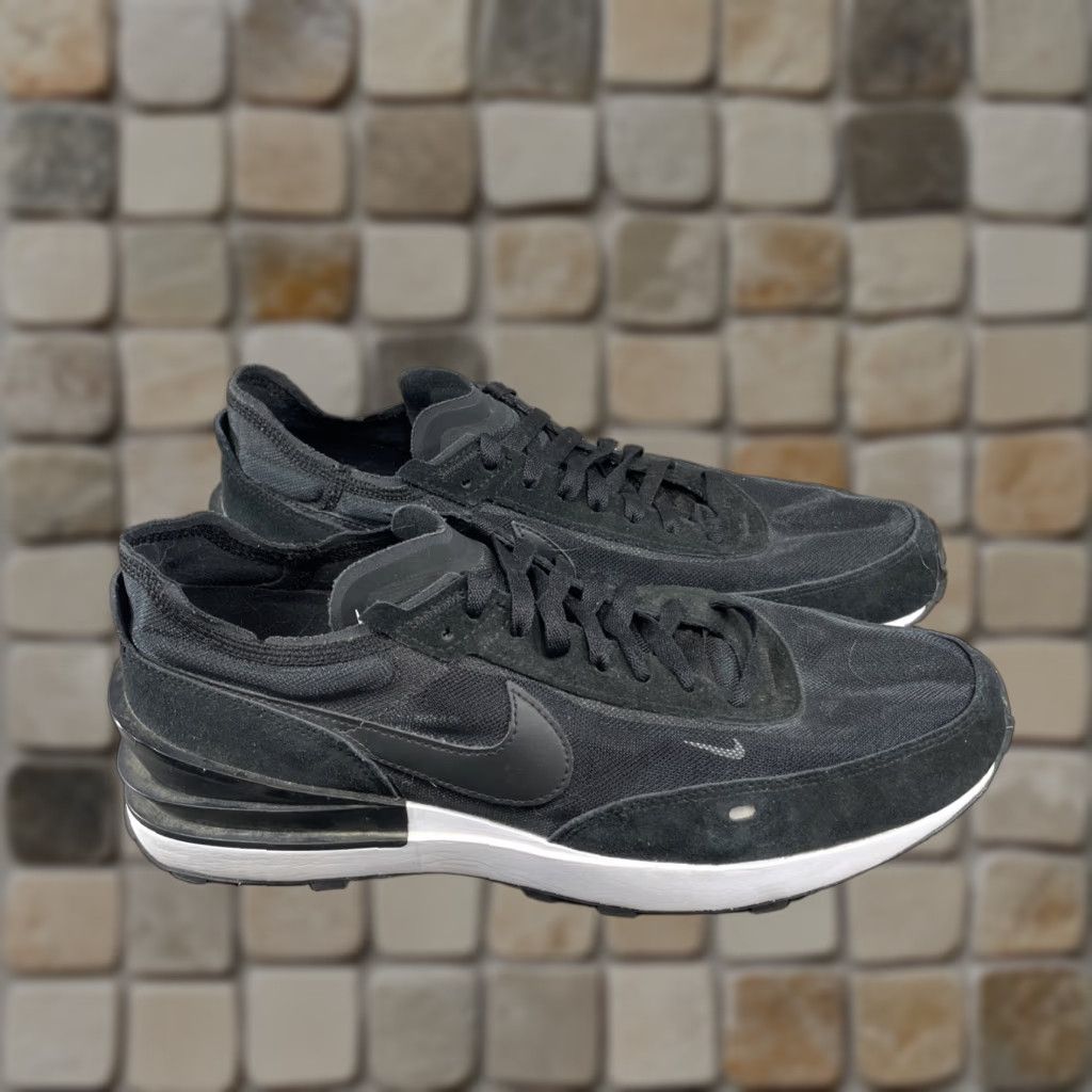 Nike Nike Waffle One Shoes Mens Size 11.5 Black Leather Casual Sneaker Size US L / EU 52-54 / 3 - 1 Thumbnail
