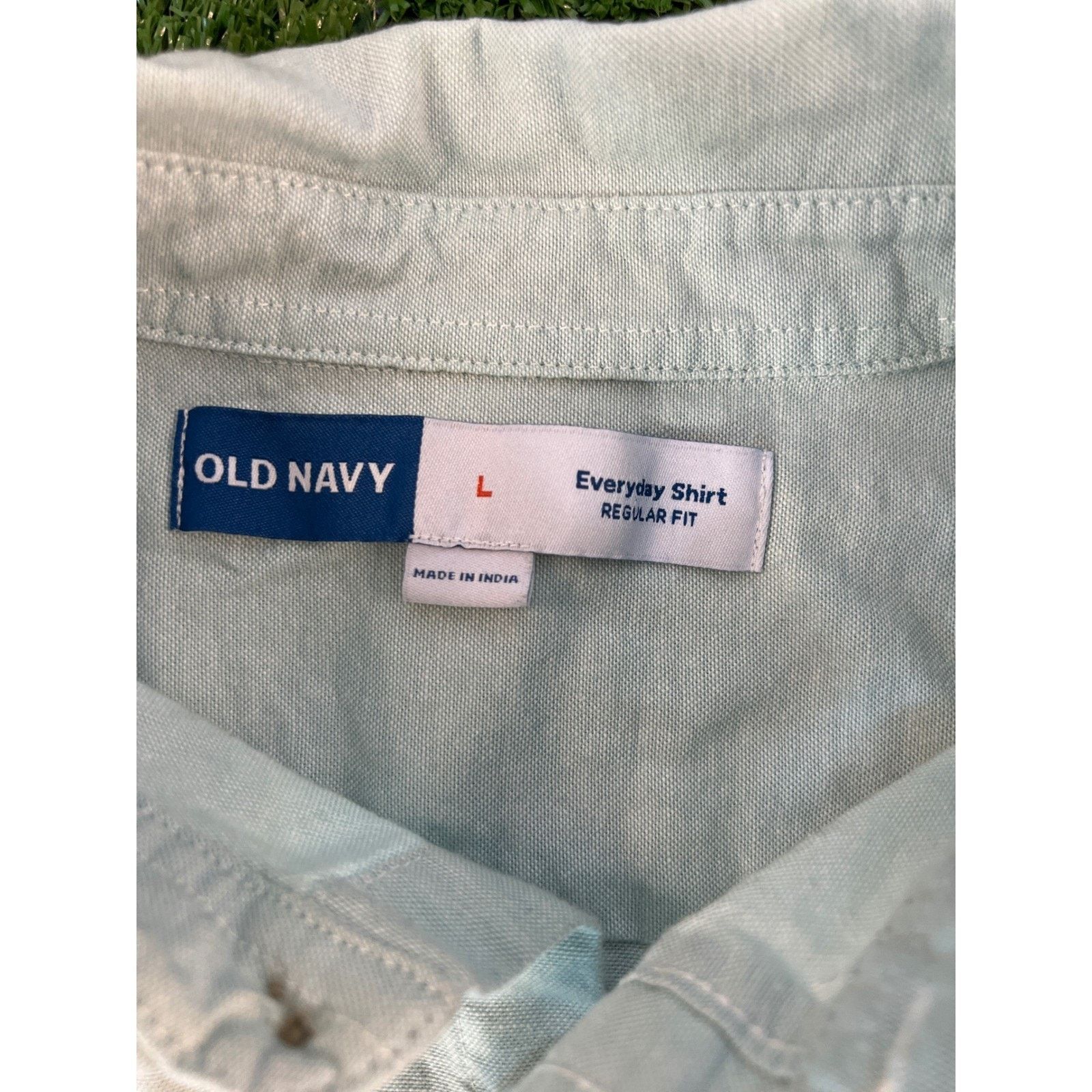 Old Navy Old Navy Mens Everyday Shirt Large Mint Green Size US L / EU 52-54 / 3 - 3 Thumbnail