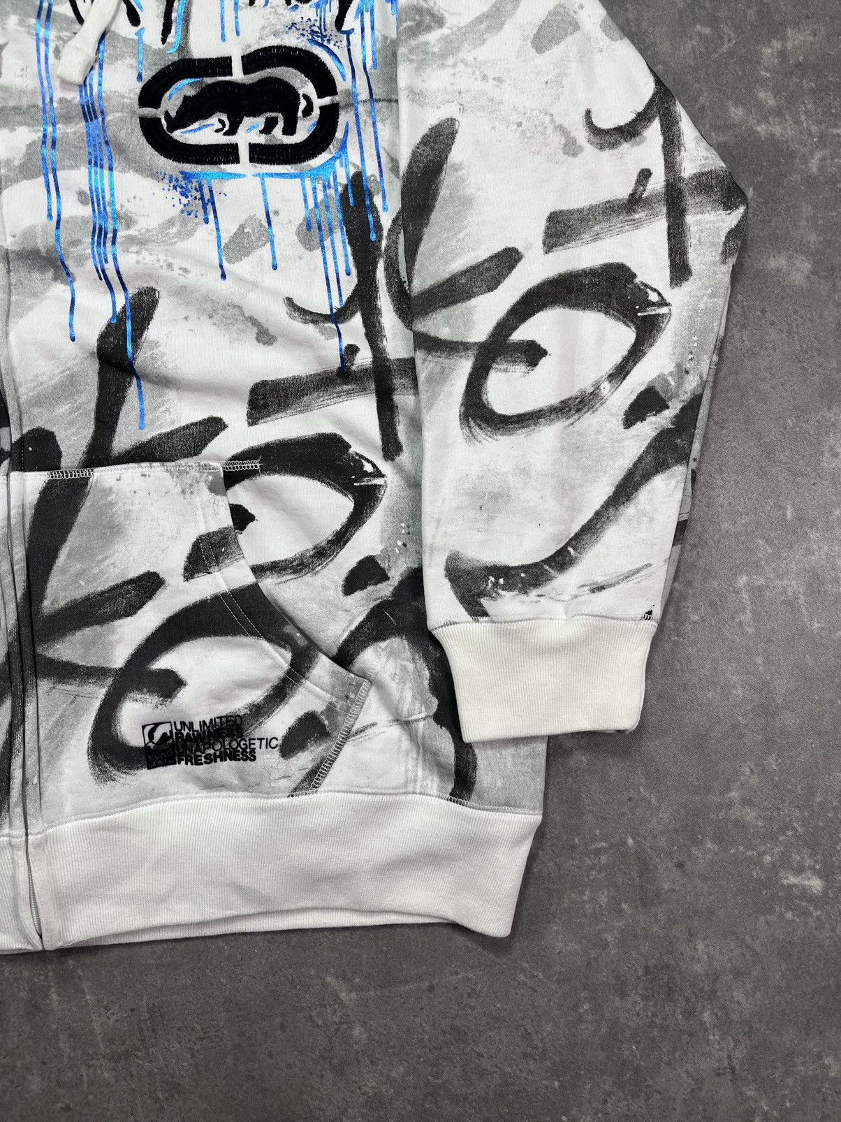 Ecko Unltd. Ecko Unltd MMA Grafitti AOP Printed Baggy Zip Hoodie XXL Size US XXL / EU 58 / 5 - 7 Thumbnail