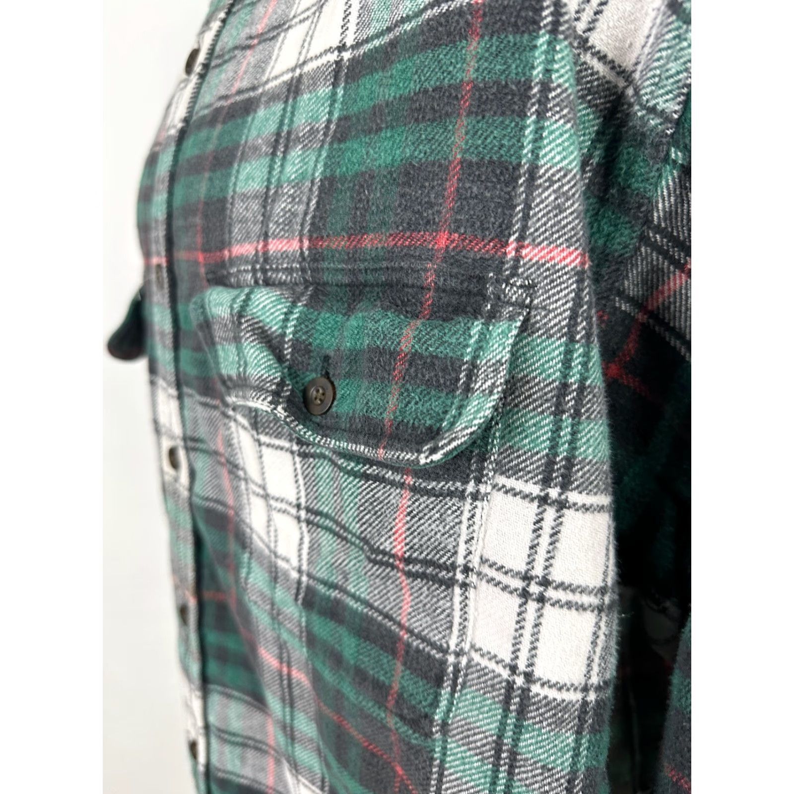 Vintage VINTAGE TXN Rugged Wear Shirt Men L Plaid Heavyweight Cotton Oversized 90s Green Button-Up Long Sleeve Collared Size US L / EU 52-54 / 3 - 5 Thumbnail