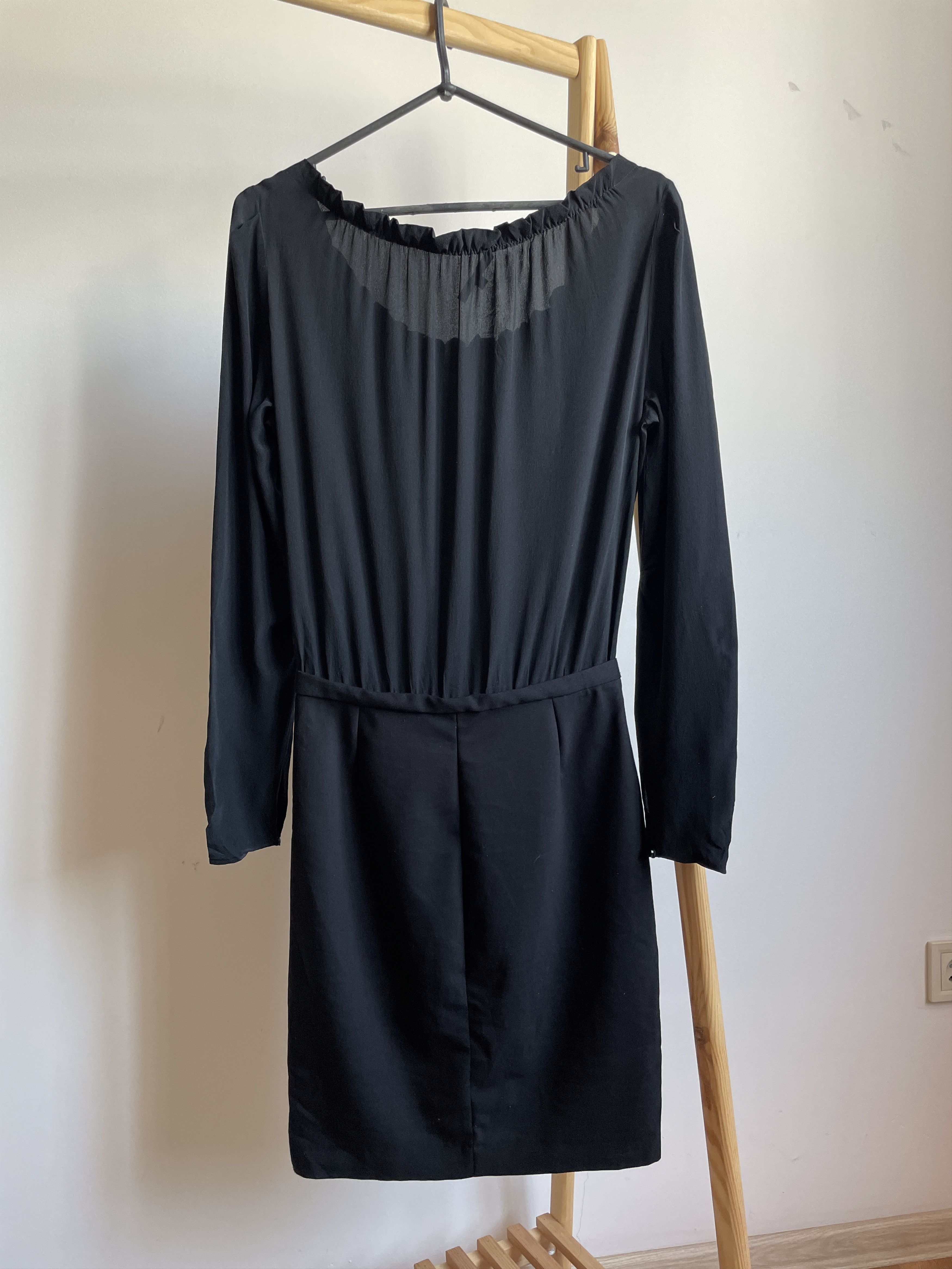 Maje Maje H12 Rapide Slik/Cotton Blend Buckle Midi Dress Size 1 Size S / US 4 / IT 40 - 2 Thumbnail