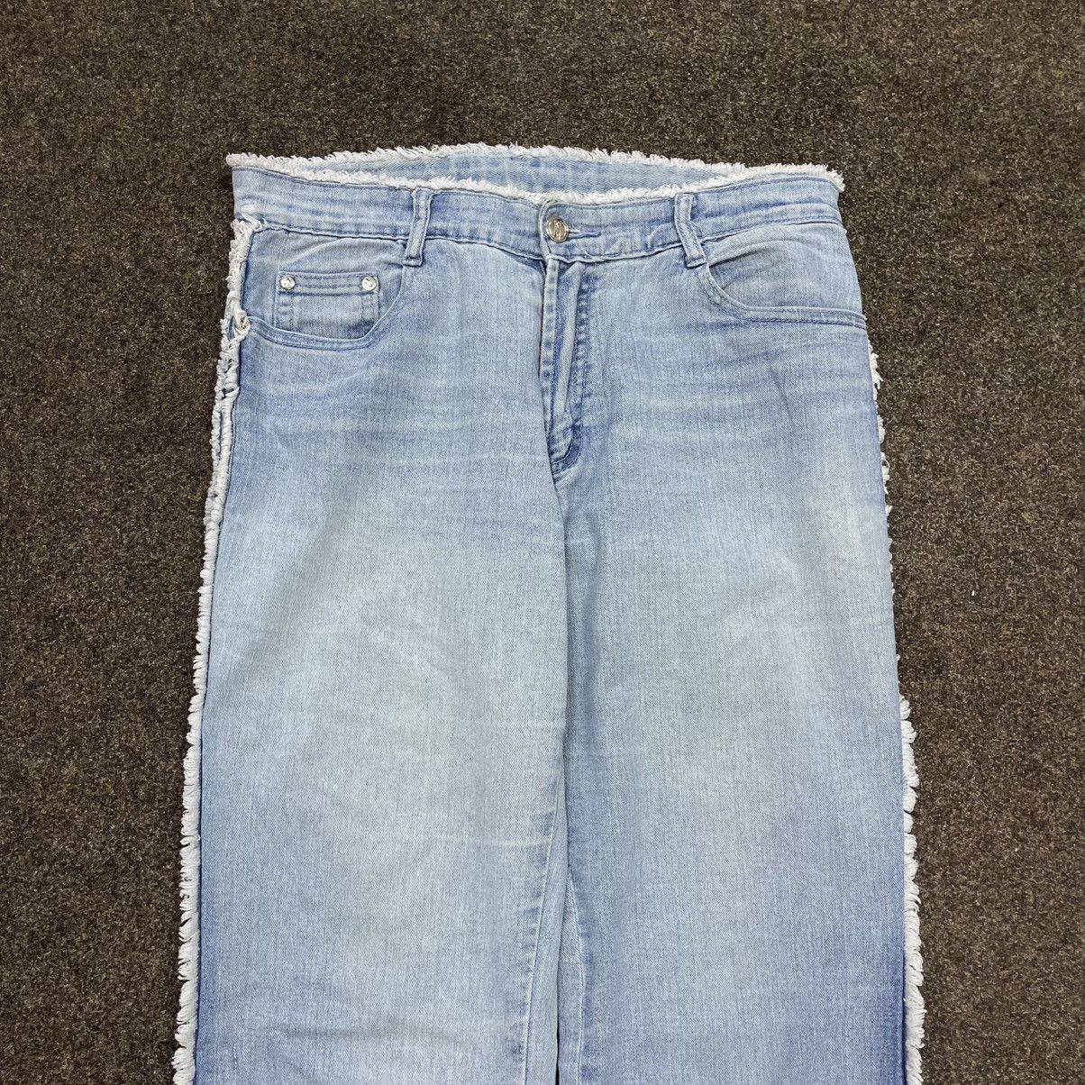 Vintage Vintage Y2K Baggy Wide Leg Distressed Jeans Skate Logo 33 Size 33" - 4 Thumbnail