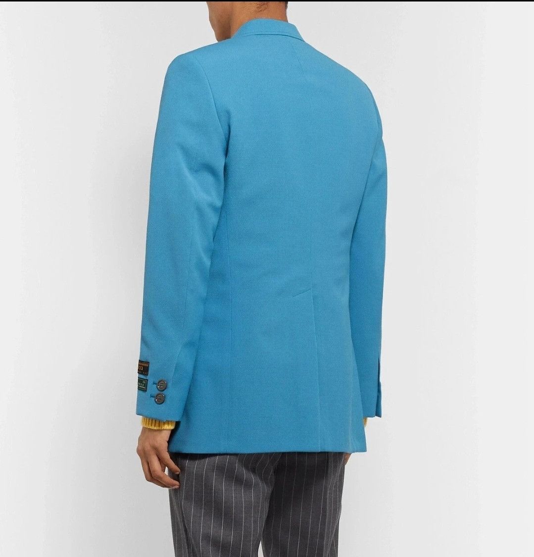Gucci Blue Wool-Blend Canvas Blue Blazer 46 NWT Size 46R - 5 Thumbnail