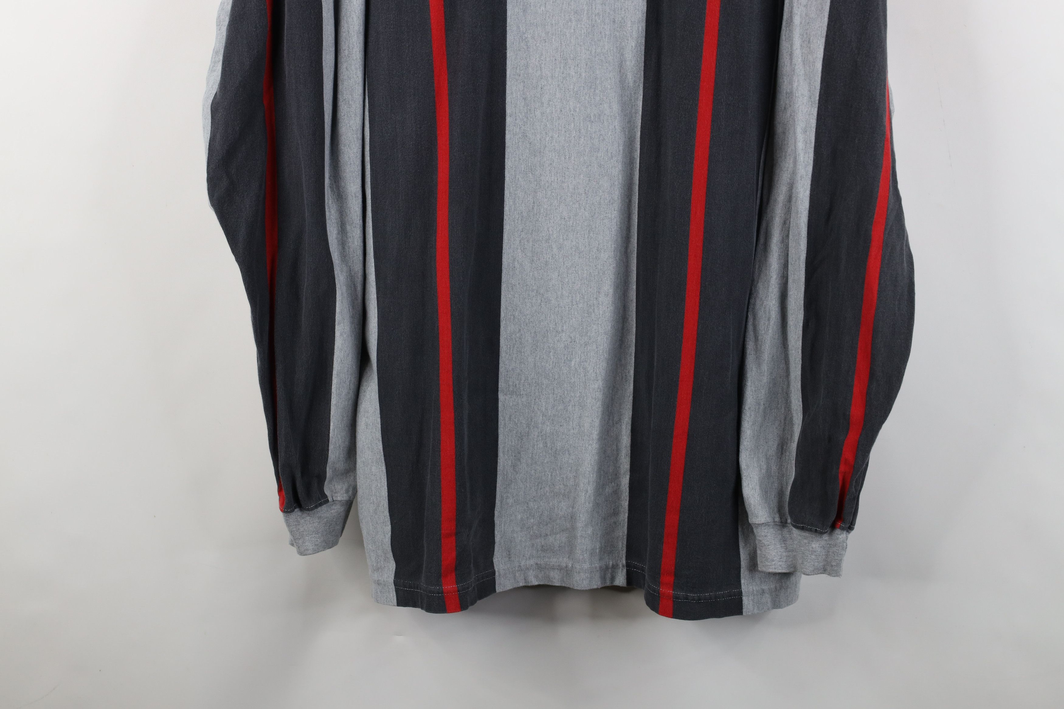 Vintage Vintage 90s Streetwear Long Sleeve Rugby Polo Shirt Gray Size US XL / EU 56 / 4 - 3 Thumbnail
