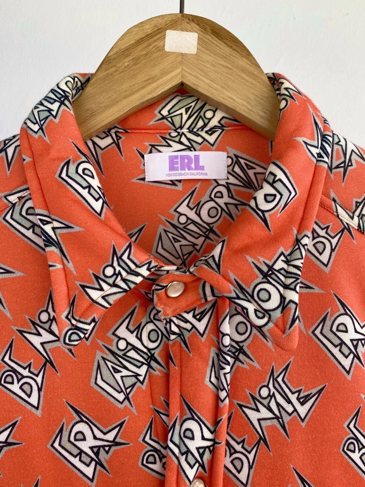 ERL ERL “Be Nice” Orange Cotton Over Shirt Size US L / EU 52-54 / 3 - 7 Thumbnail
