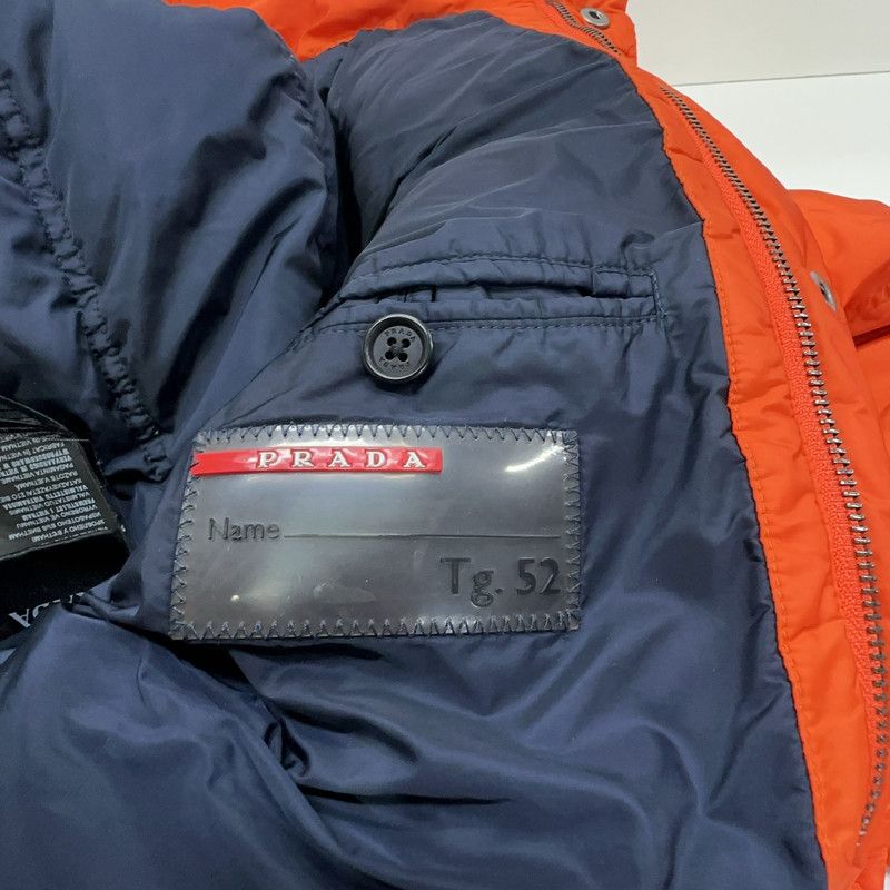Prada Prada Orange Glossy Triangle Logo Down Jacket Size US XL / EU 56 / 4 - 1 Thumbnail